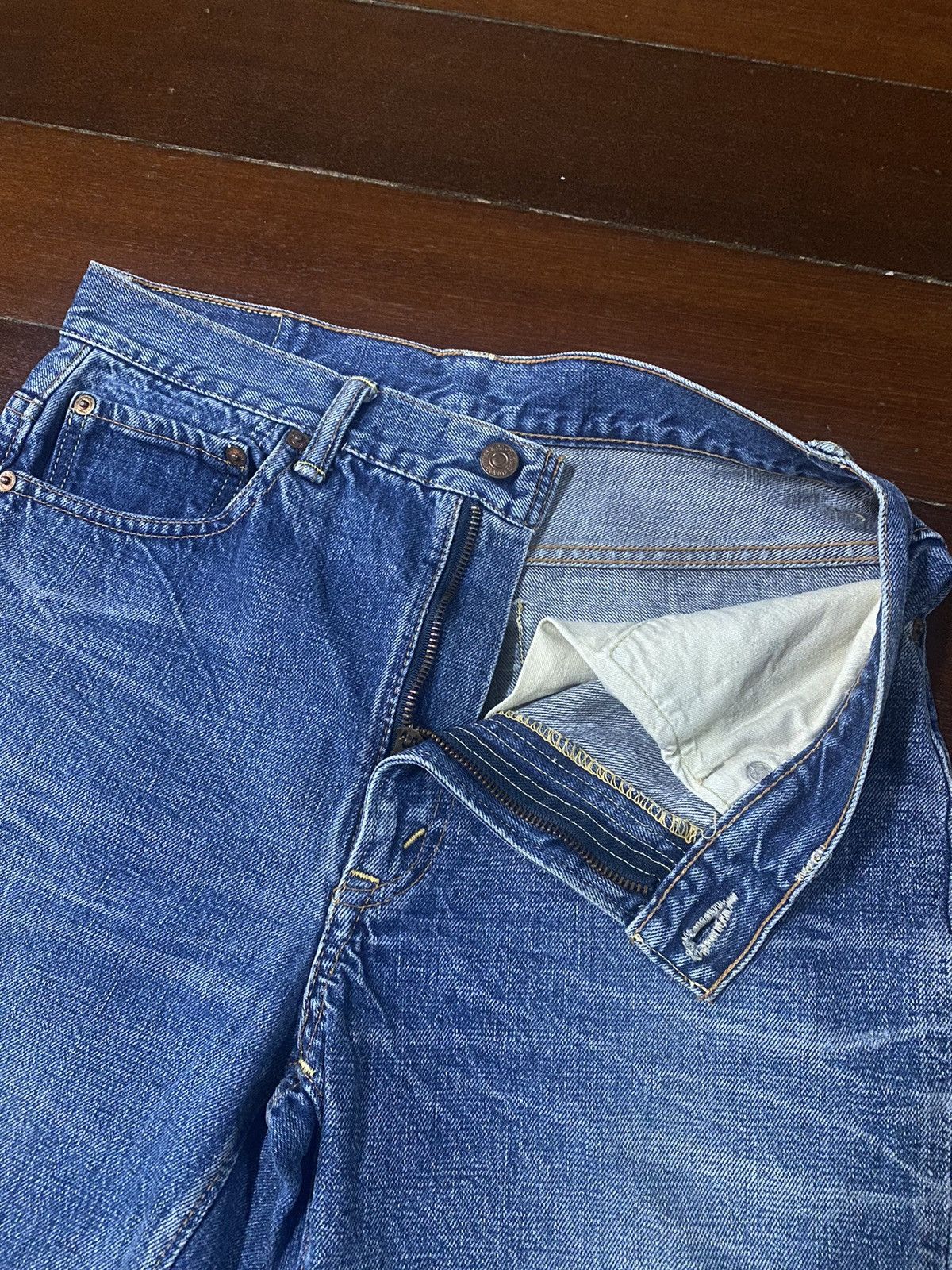 Warehouse Fire 🔥 vintage inspired 50s WAREHOUSE gripper zipper denim Size US 31 - 9 Thumbnail