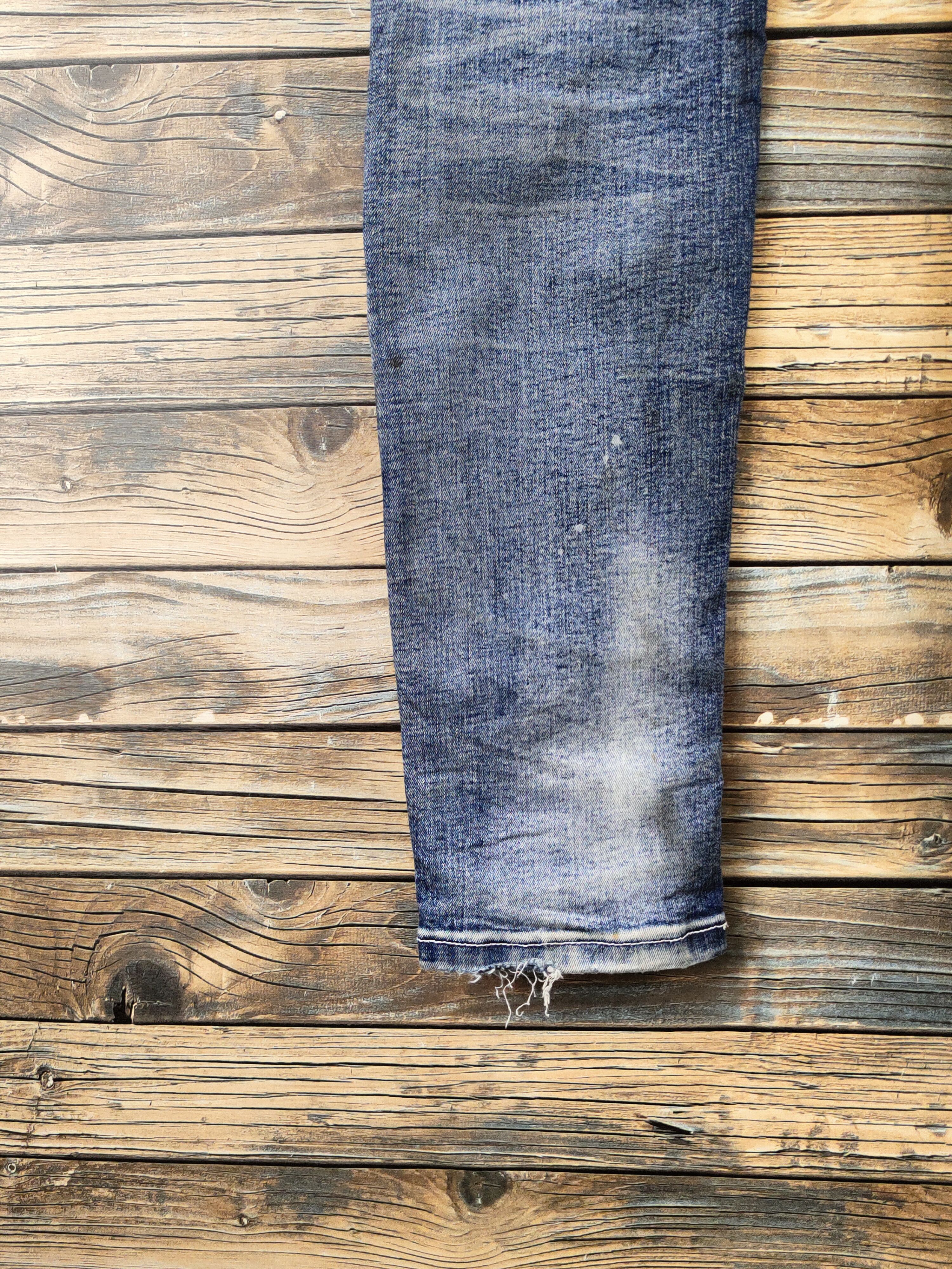 Japanese Brand U-men Dark Blue Distressed Ripped Jeans #S2910 Size US 29 - 10 Thumbnail