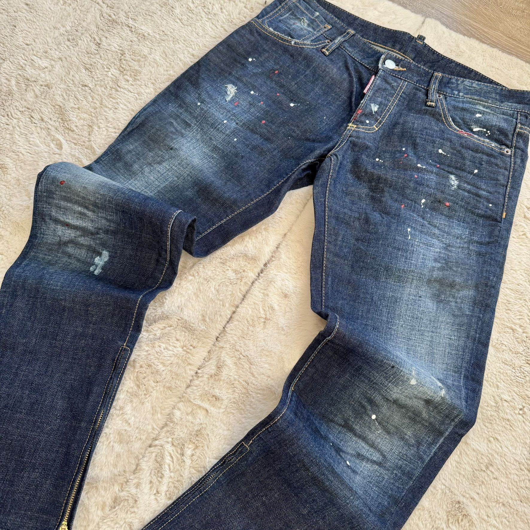 Dsquared2 Dsquared2 Distressed Paint-Splatter Biker Jeans w/ Zipper Size US 32 / EU 48 - 5 Thumbnail