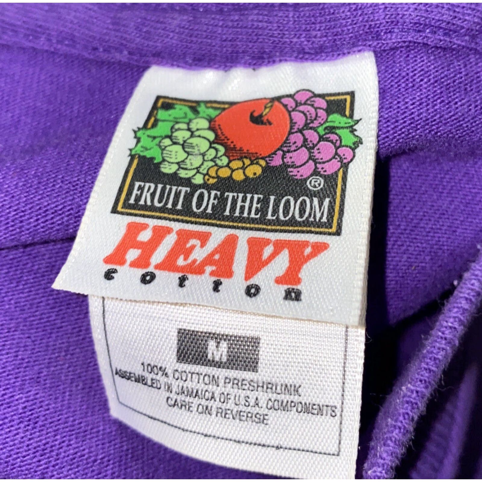 Fruit Of The Loom VINTAGE Fruit of the Loom T-Shirt Mens Medium Purple Short Sleeve Basic Cotton Size US M / EU 48-50 / 2 - 4 Thumbnail