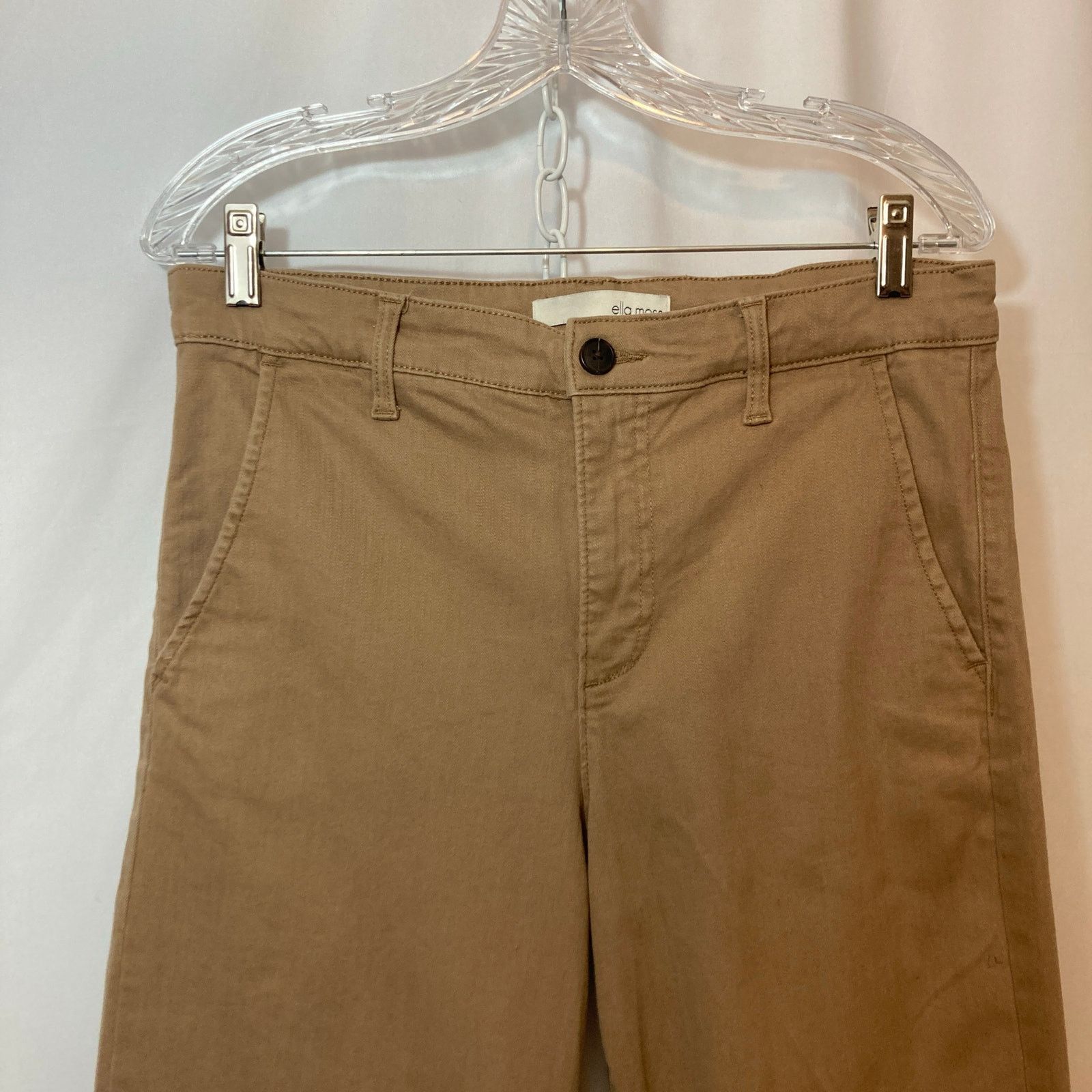 Other Ella Moss Tan Brown Cropped Wide Leg Crop High Rise Pants Size 28" / US 6 / IT 42 - 3 Thumbnail