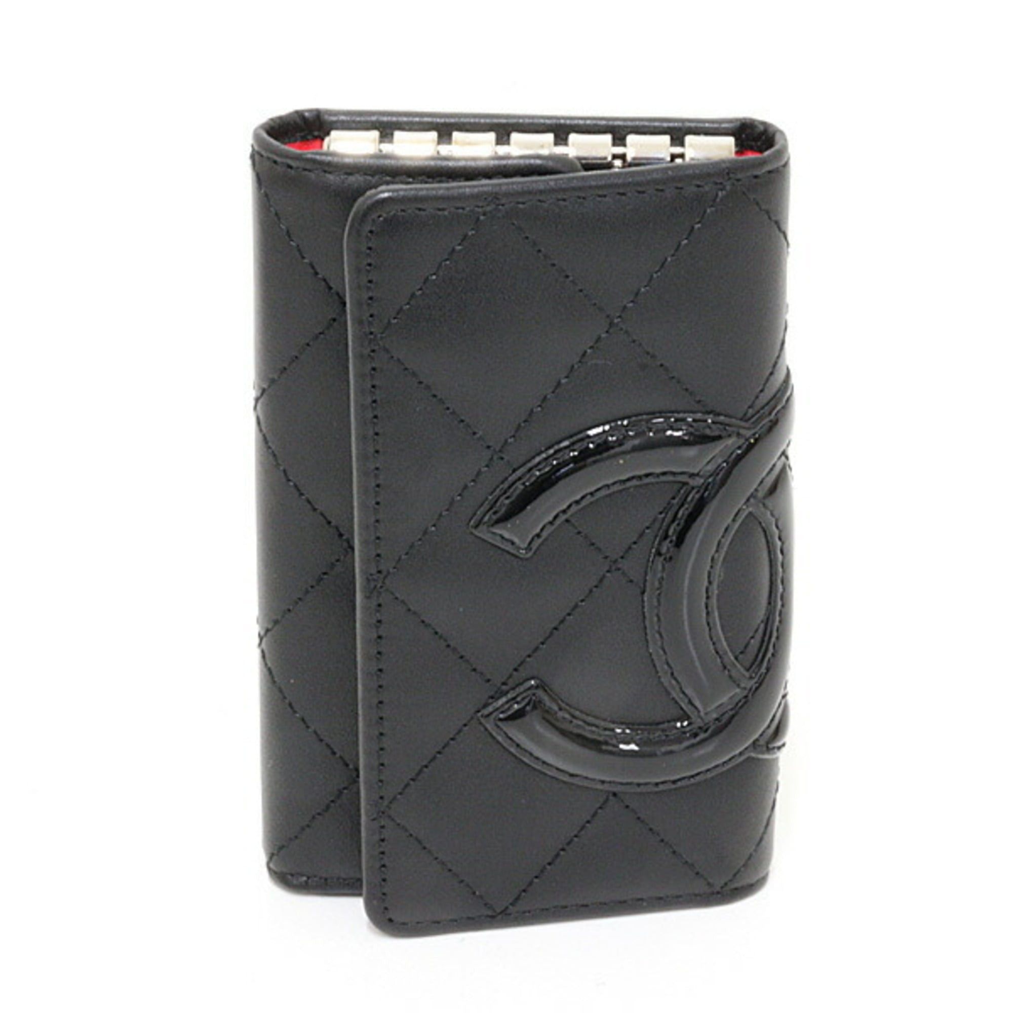 Chanel Chanel Cambon Key Case, 6-ring, Soft Calfskin, Black/Pink, A26723, with Guarantee Card, Serial Number in the 15s range. Size ONE SIZE - 1 Thumbnail