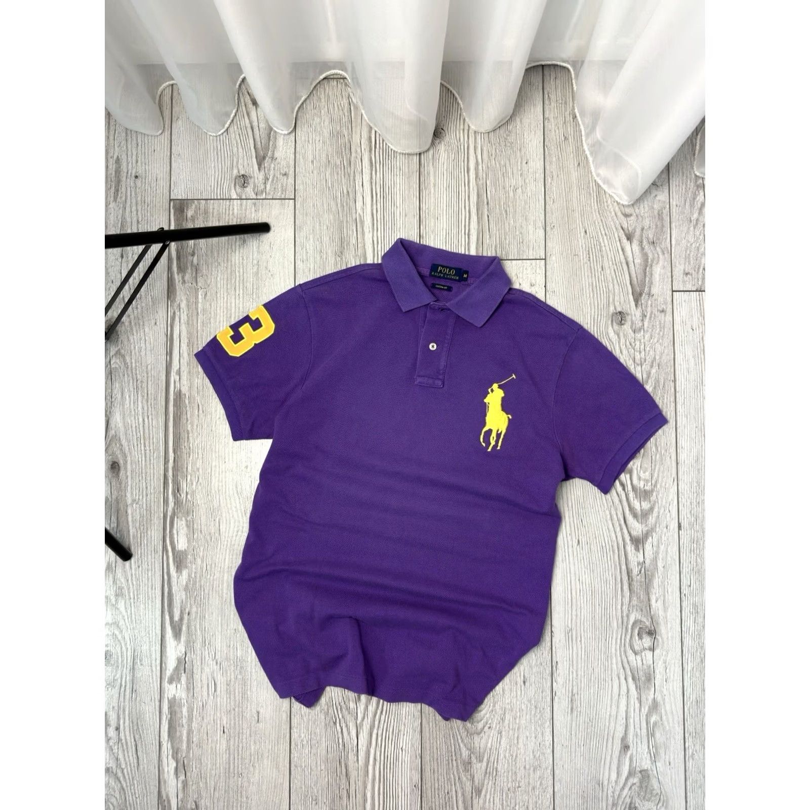 Ralph Lauren VINTAGE Polo Ralph Lauren Big Pony Polo Shirt M Purple Mens 90s Classic Streetwear USA Y2K Europe Size US M / EU 48-50 / 2 - 2 Thumbnail