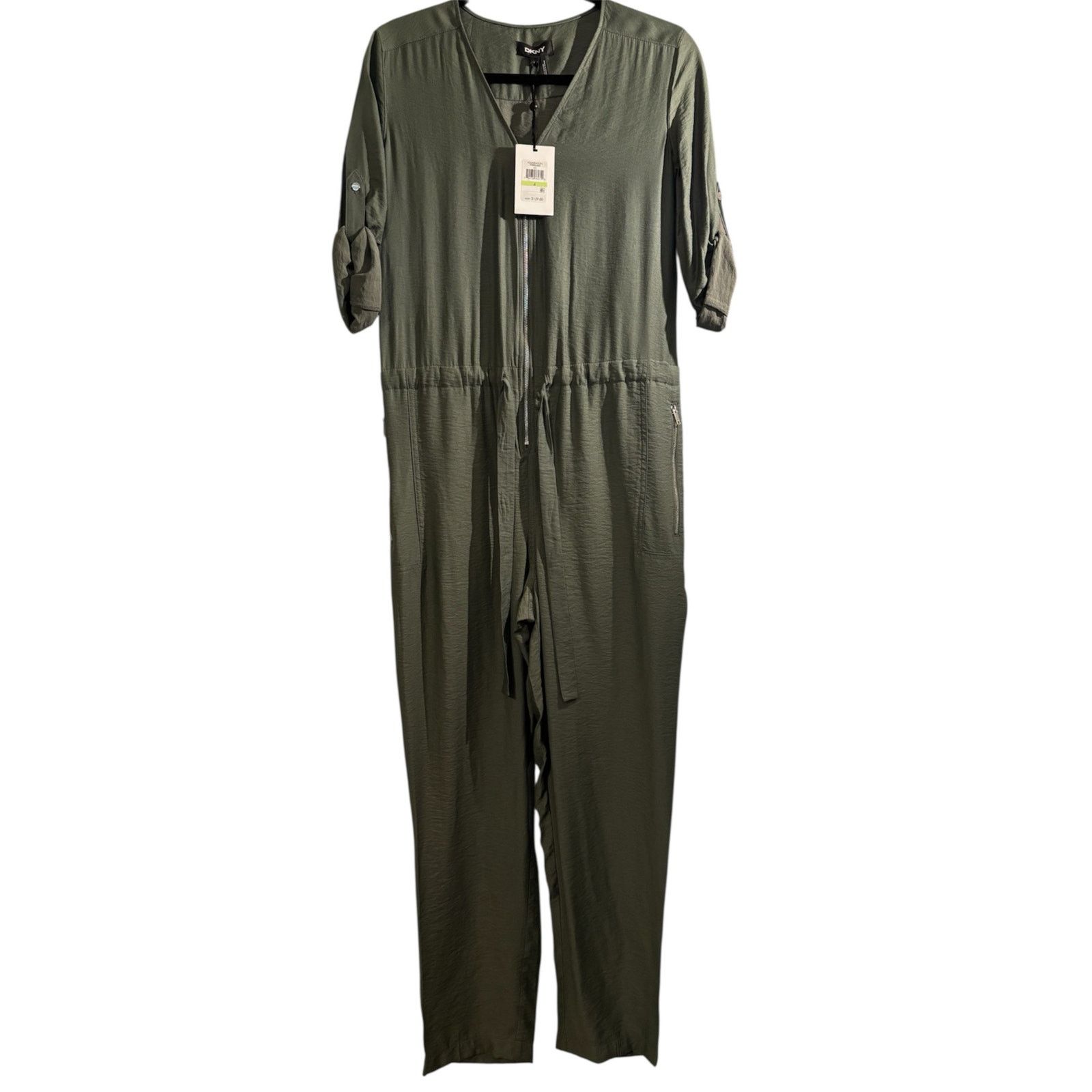 DKNY DKNY Size 4 NWT Olive Green Jumpsuit Size 27" / US 4 / IT 40 - 1 Thumbnail