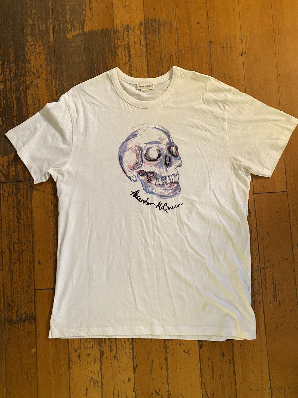★alexander mcqueen★ Logo Short Sleeve T-Shirt Pale Grey 79 Alexander Mcqueen Logo Short-sleeved T-shirt In Grey | ModeSens