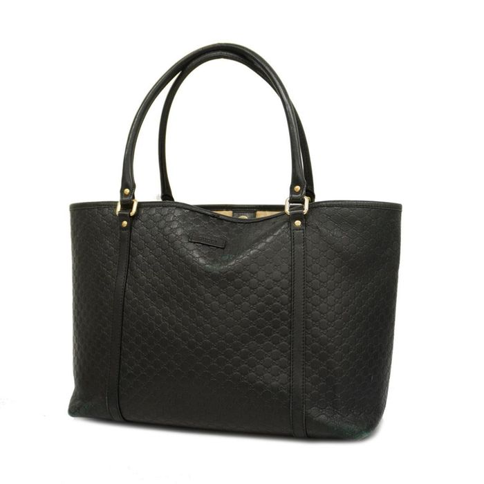 Gucci Gucci tote bag micro Guccisima 449647 leather black gold hardware ...