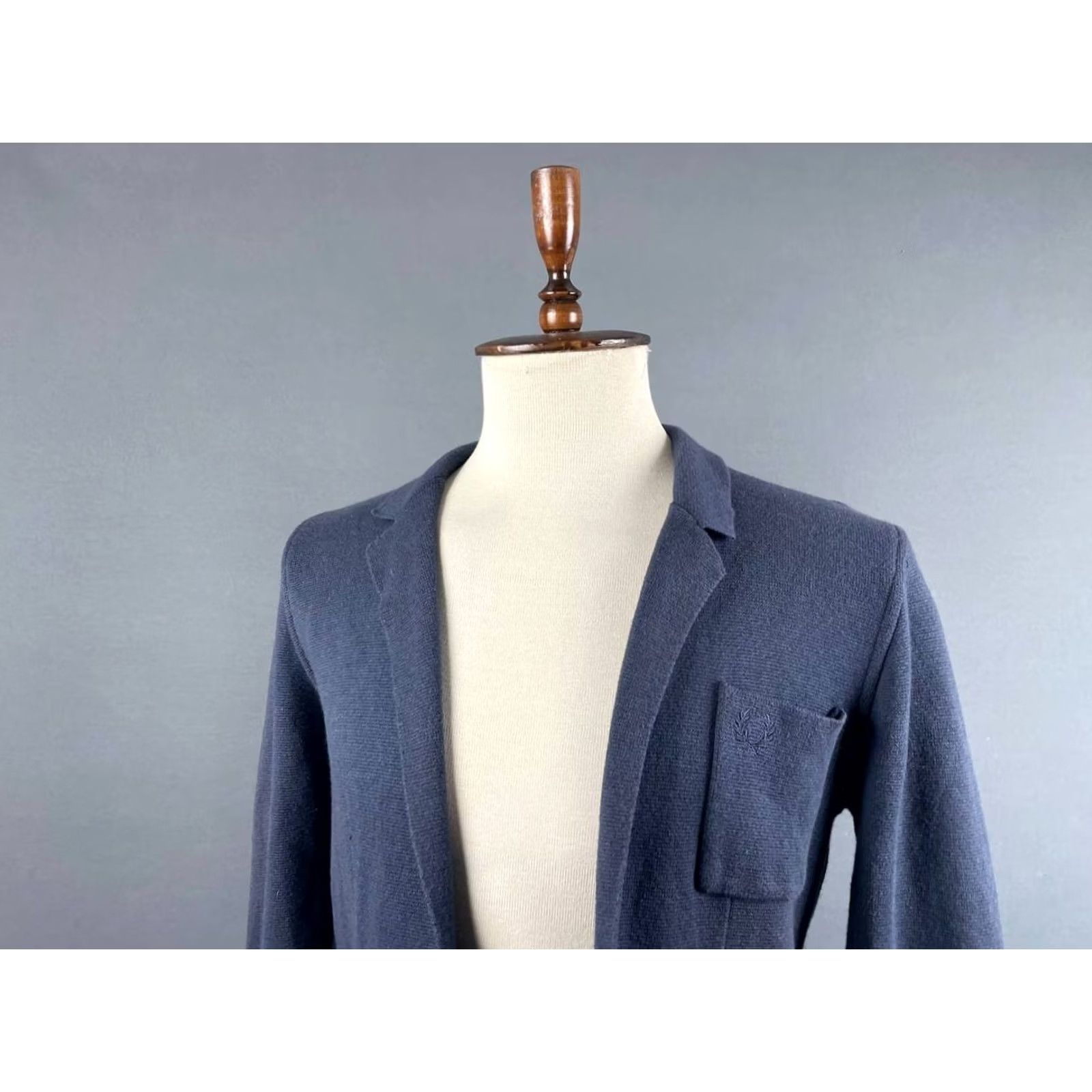Fred Perry Fred Perry Mens Knit Blazer Coat Size 36 Blue Cotton Long Sleeve Multi-Pockets Size US M / EU 48-50 / 2 - 5 Thumbnail