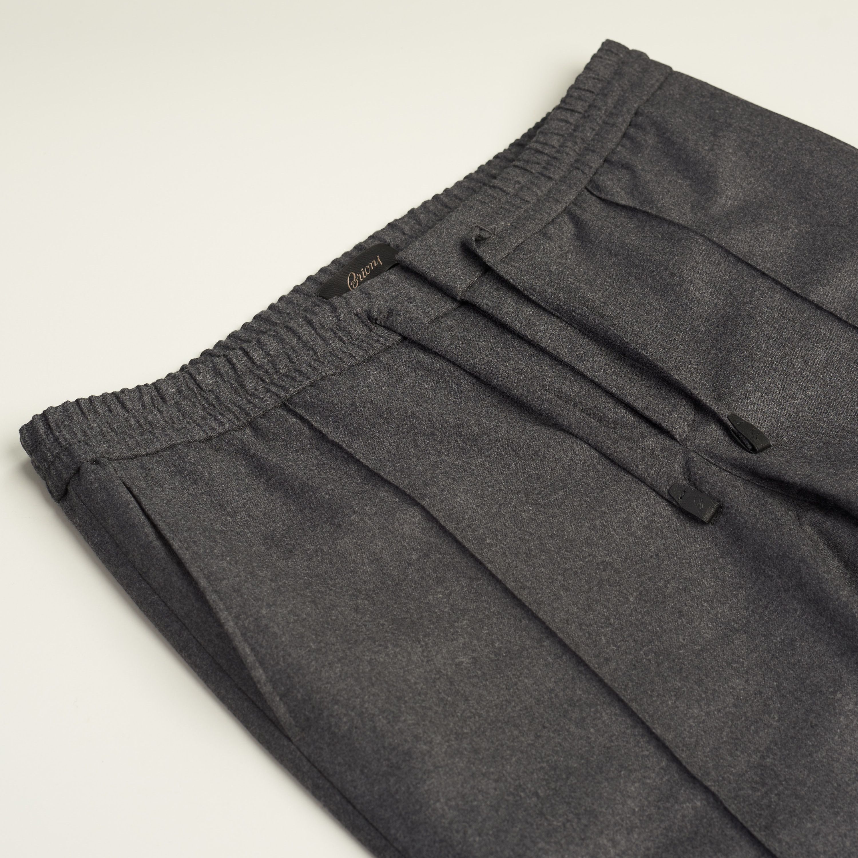 Brioni Gray Sidney Trousers - Cashmere & Wool Flannel, Drawstring Size US 32 / EU 48 - 10 Thumbnail