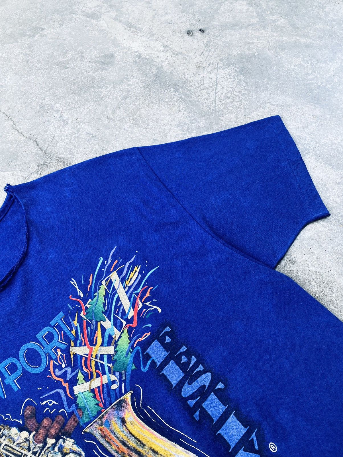 Band Tees Vintage 90s Newport Festiva Jazz Distressed Tees Size US L / EU 52-54 / 3 - 8 Thumbnail