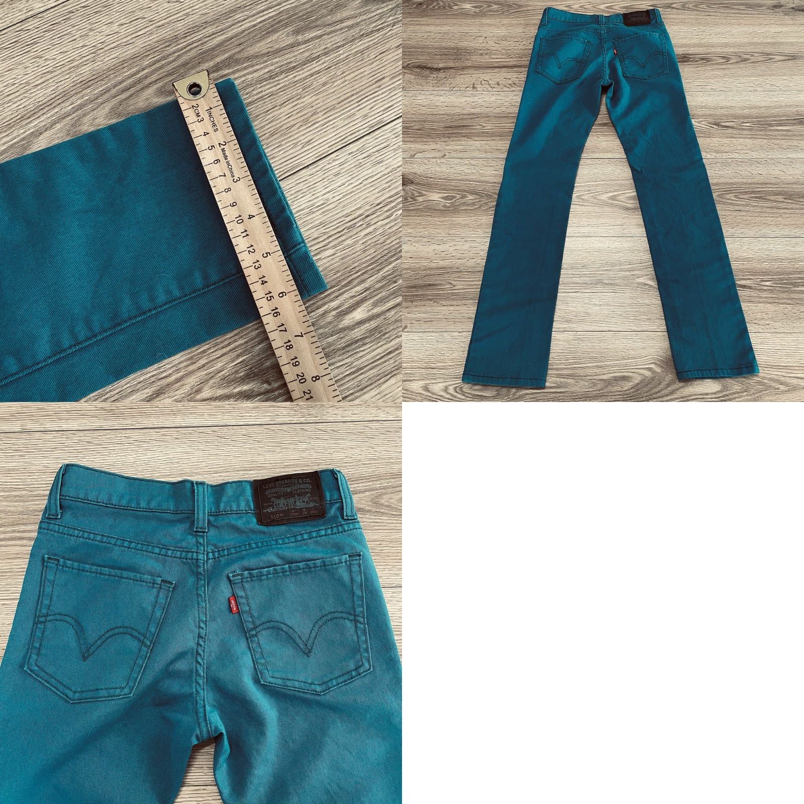 Levi's LEVI'S 510 Skinny Jeans Green Women's Size 12 Stretch Denim Size 34" / US 12 / IT 48 - 8 Thumbnail