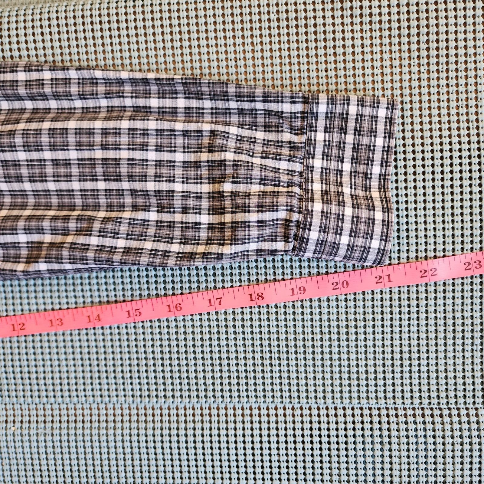 Zara Zara Man Super Slim Fit Men's Gray/White Plaid Shirt Size M Size US M / EU 48-50 / 2 - 5 Thumbnail