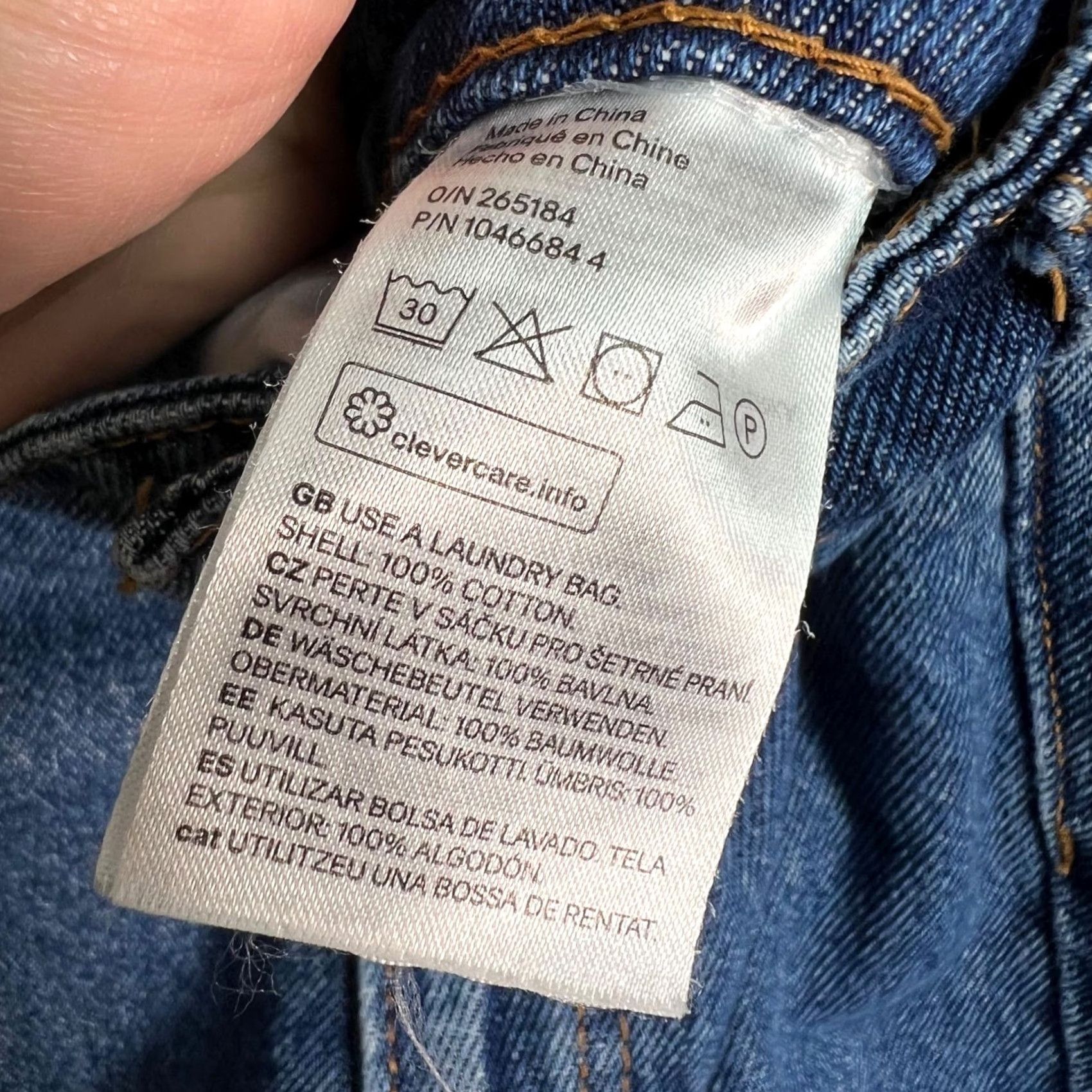 H&M H&M Womens Jeans 8 High-Waist Distressed Hem 100% Cotton Blue Denim Regular Rise 5-Pocket Inseam 23in Straight Womens Size 30" / US 8 / IT 44 - 4 Thumbnail