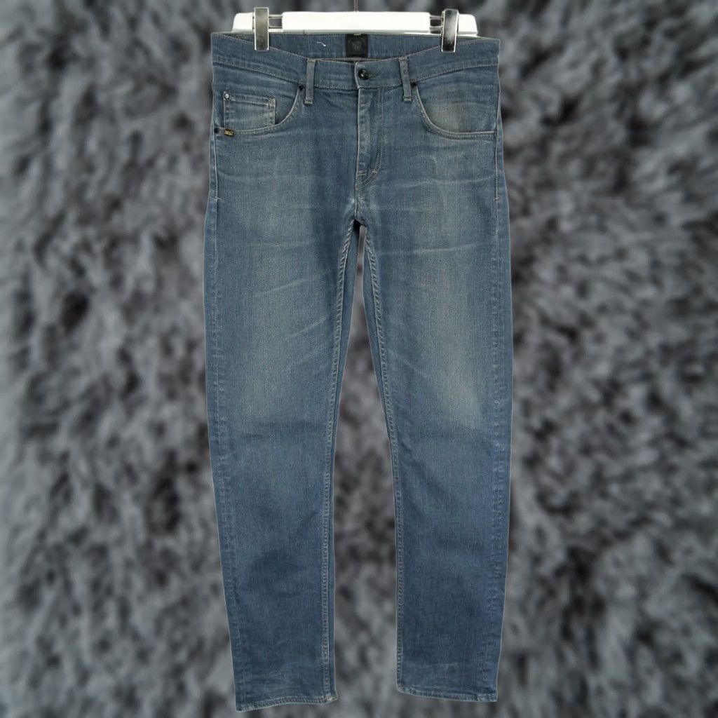 Tiger of Sweden TIGER OF SWEDEN Iggy Ivy Fuel Jeans Slim Fit W33/L34 Whiskers Faded Blue Denim Men Size US 33 - 1 Thumbnail