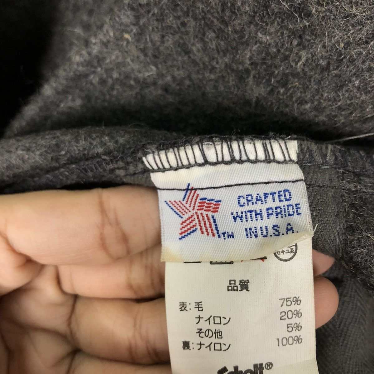 Schott 🔥HERRINGBONE WOOL LONG JACKET SCHOTT DUFFLE MADE IN USA Size US L / EU 52-54 / 3 - 15 Thumbnail