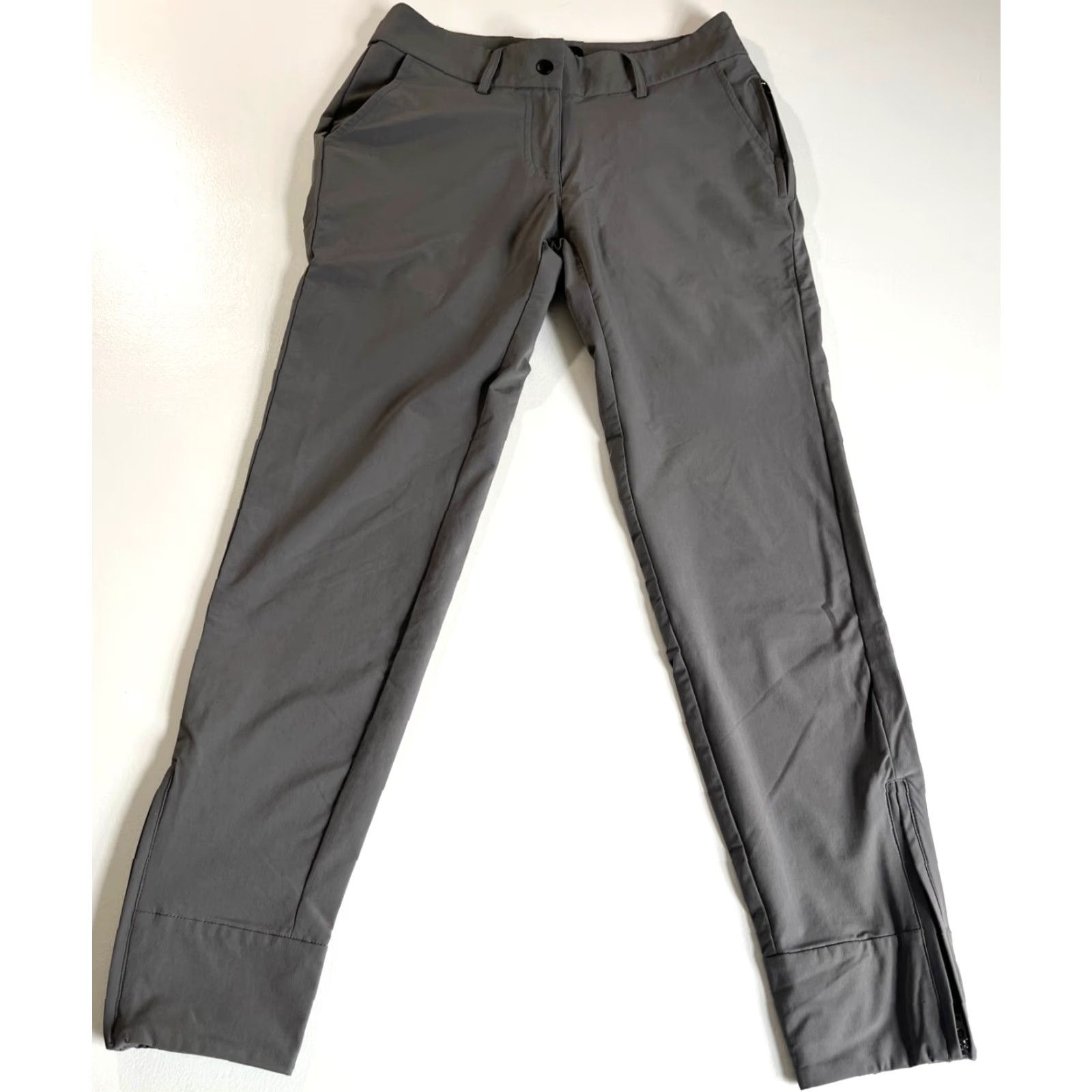 Vintage Abendroth Golf Women's The Peggy Pant Professional Jogger Sz 2 Gray Nylon Blend Pockets Zip Pocket Moisture Wicking 28 in Inseam 28in Tapered 88 Size 26" / US 2 / IT 38 - 3 Thumbnail