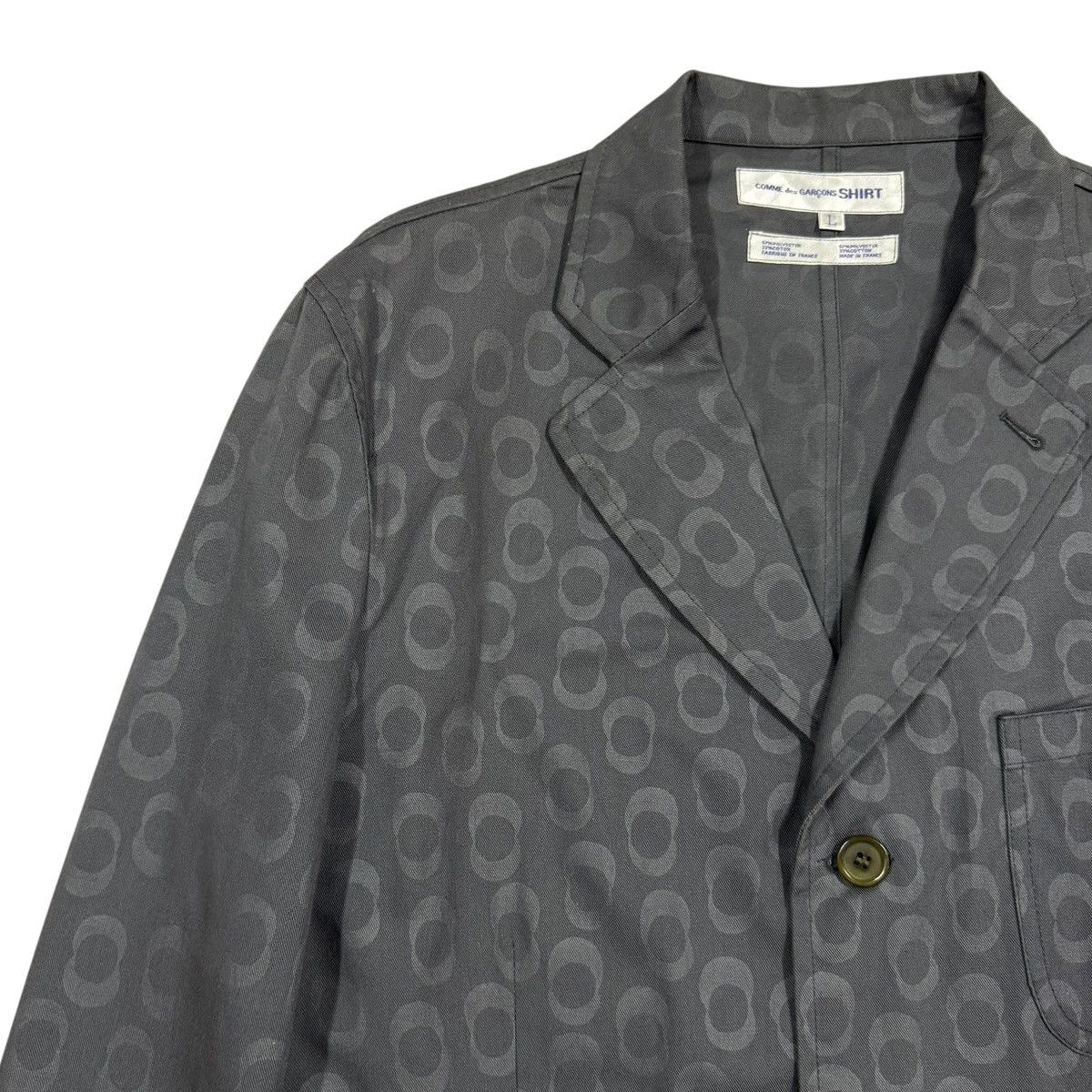 Comme des Garcons Homme Plus Comme Des Garcons SHIRT Printed Mad Coat Jacket France Size 40L - 7 Thumbnail