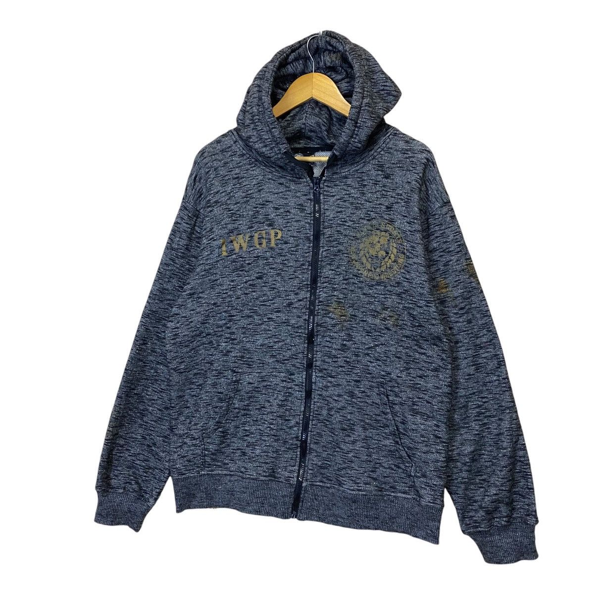 Japanese Brand × Sports Specialties × Vintage New Japan Pro Wrestling Big Logo Zipper Hoodie Size US L / EU 52-54 / 3 - 3 Thumbnail