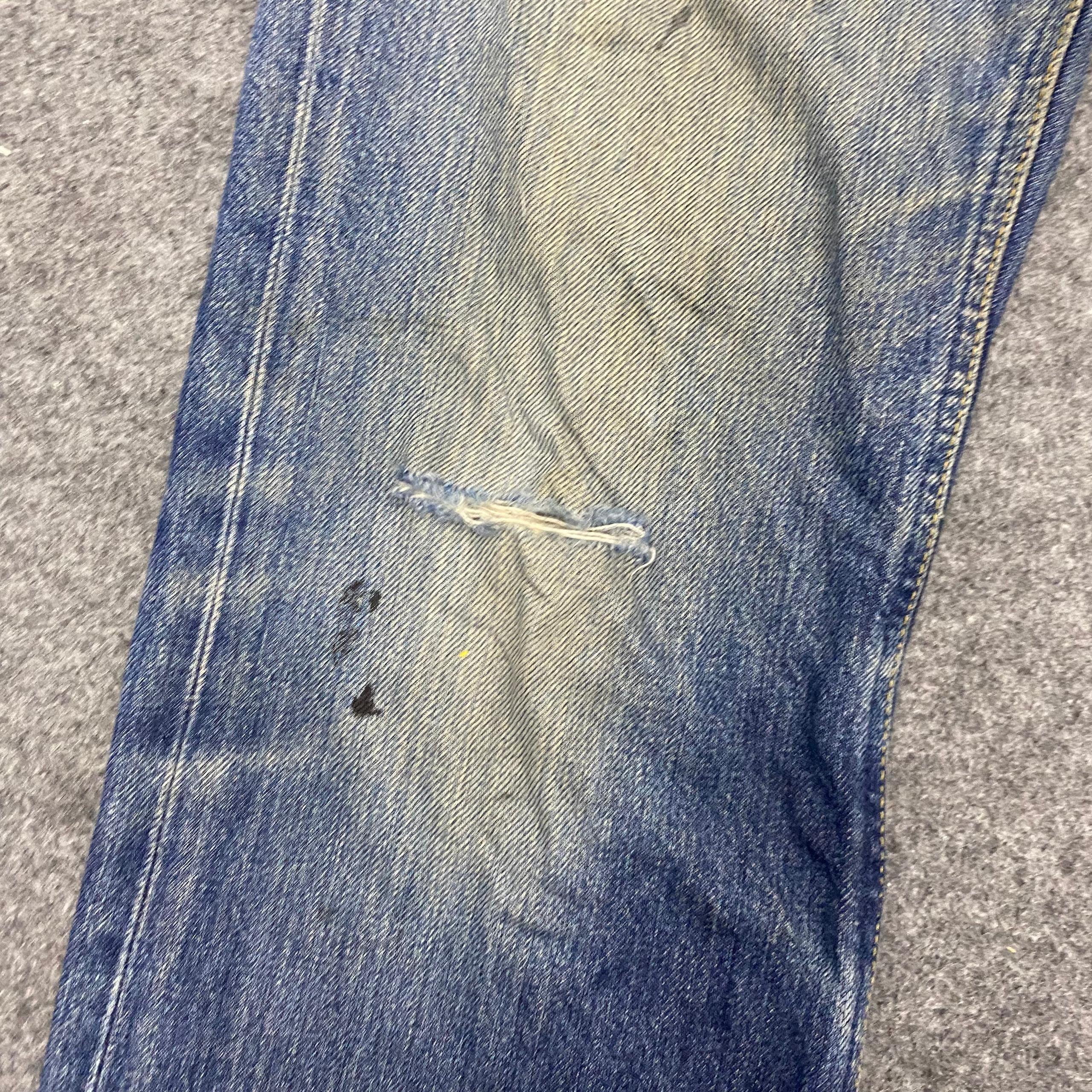 If Six Was Nine 💥Flare💥Vintage Lee Riders Distressed Denim Size US 32 / EU 48 - 9 Thumbnail