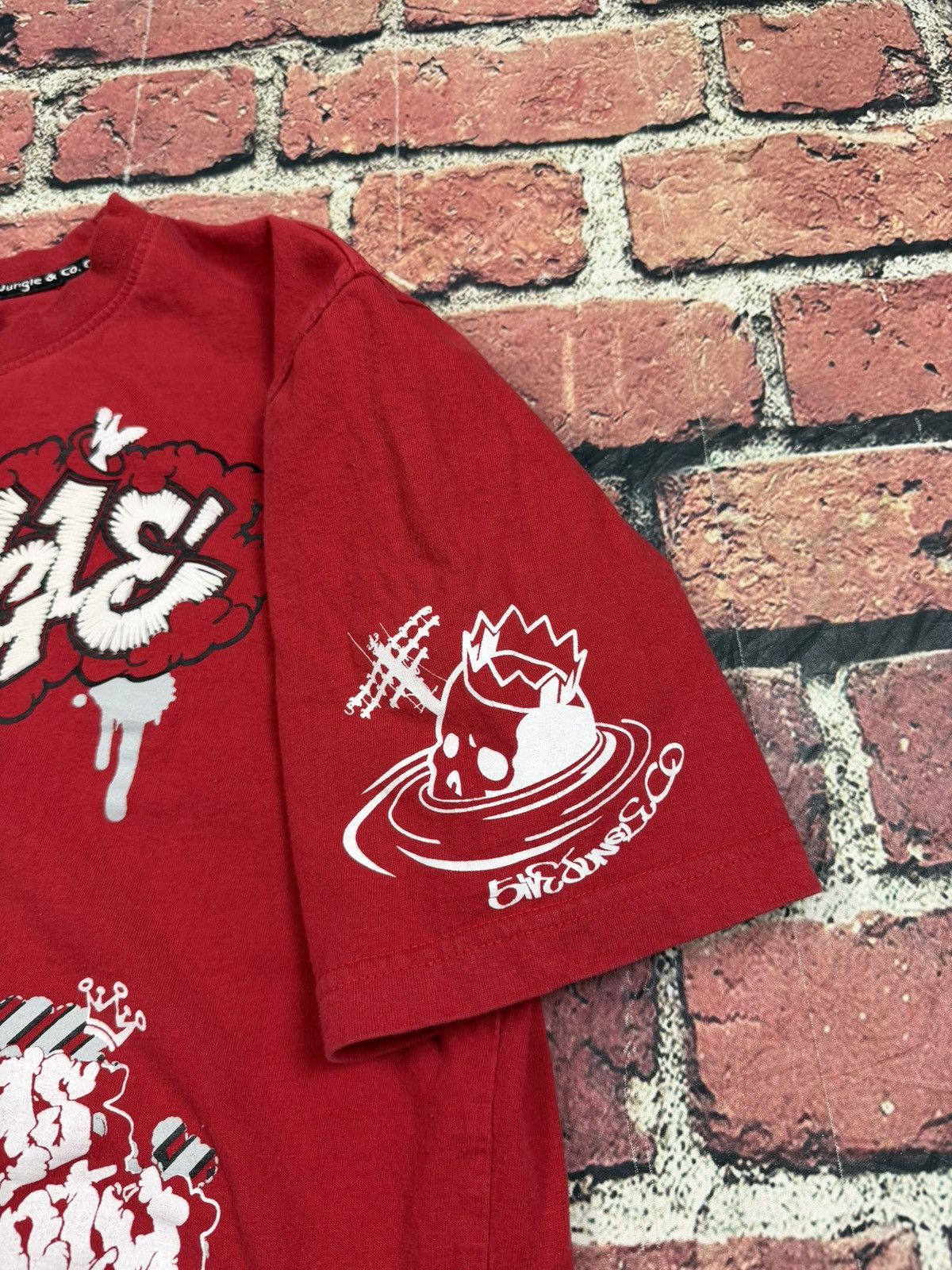 Other Vintage 5ive Jungle T Shirt Red Graphic Hip Hop Skate Y2K Size US L / EU 52-54 / 3 - 3 Thumbnail