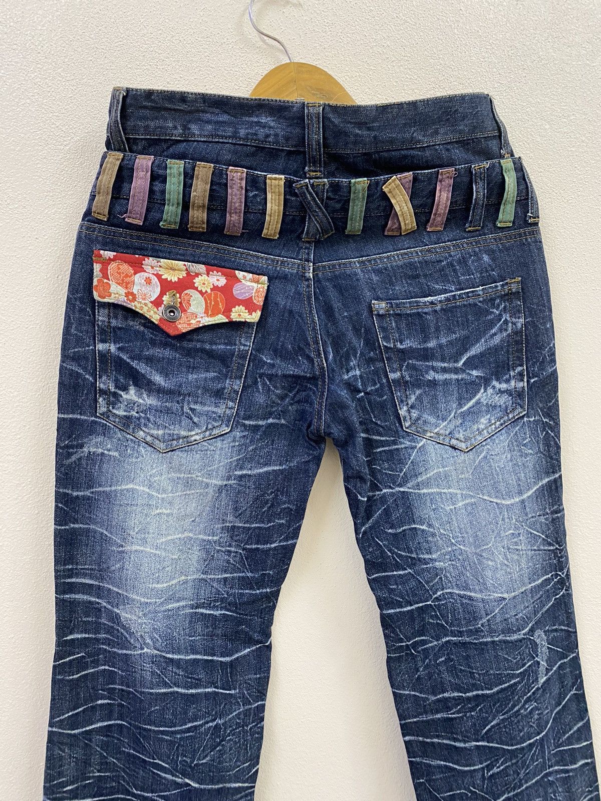 Japanese Brand Vintage Nylaus Double Waist Flared Size US 32 / EU 48 - 3 Thumbnail
