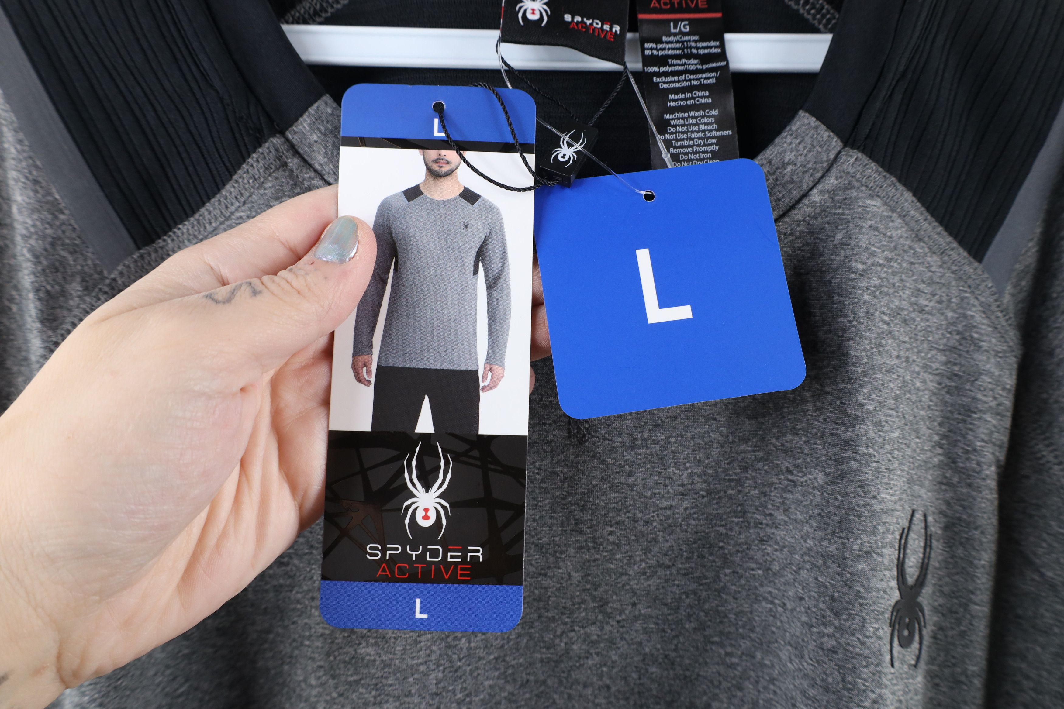 Spyder × Vintage New Spyder Active Performance Long Sleeve T-Shirt Gray Size US L / EU 52-54 / 3 - 6 Thumbnail