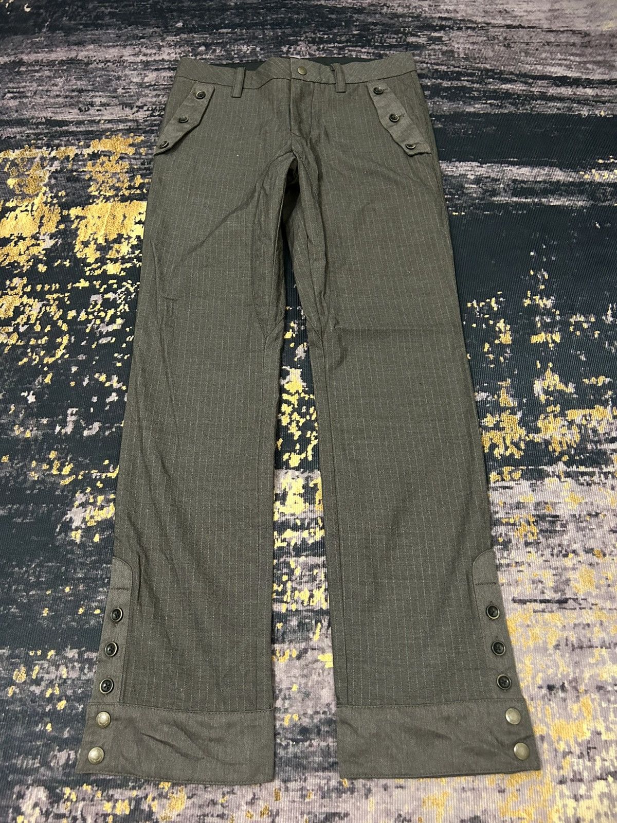 Tete Homme Herringbone Tete Homme Issey Miyake Bottom Button Pants Size US 32 / EU 48 - 2 Thumbnail