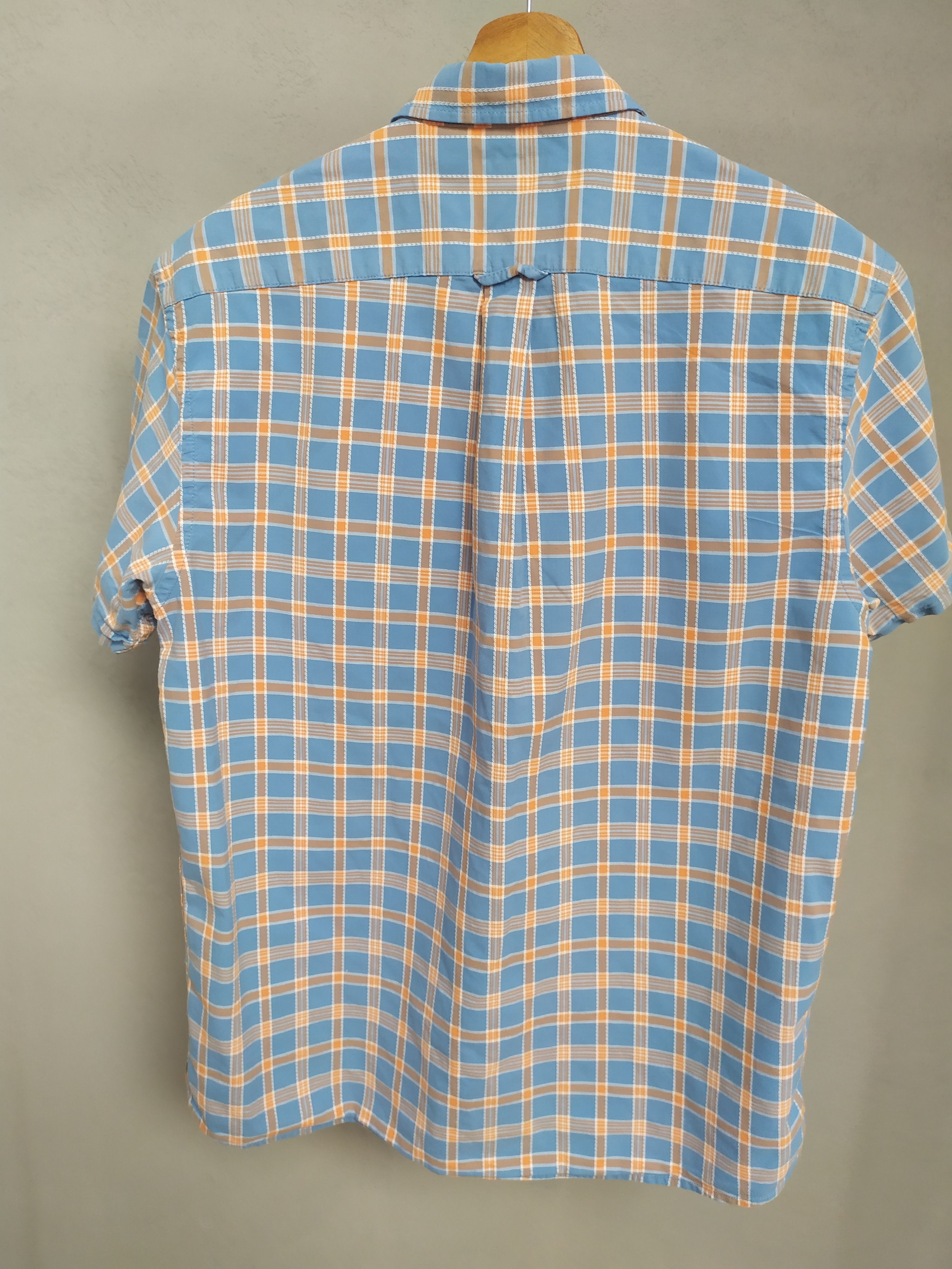 Duck Head Blue Men's Checkered Shirt Duck Head L Cotton Short Sleeve Size US L / EU 52-54 / 3 - 2 Thumbnail