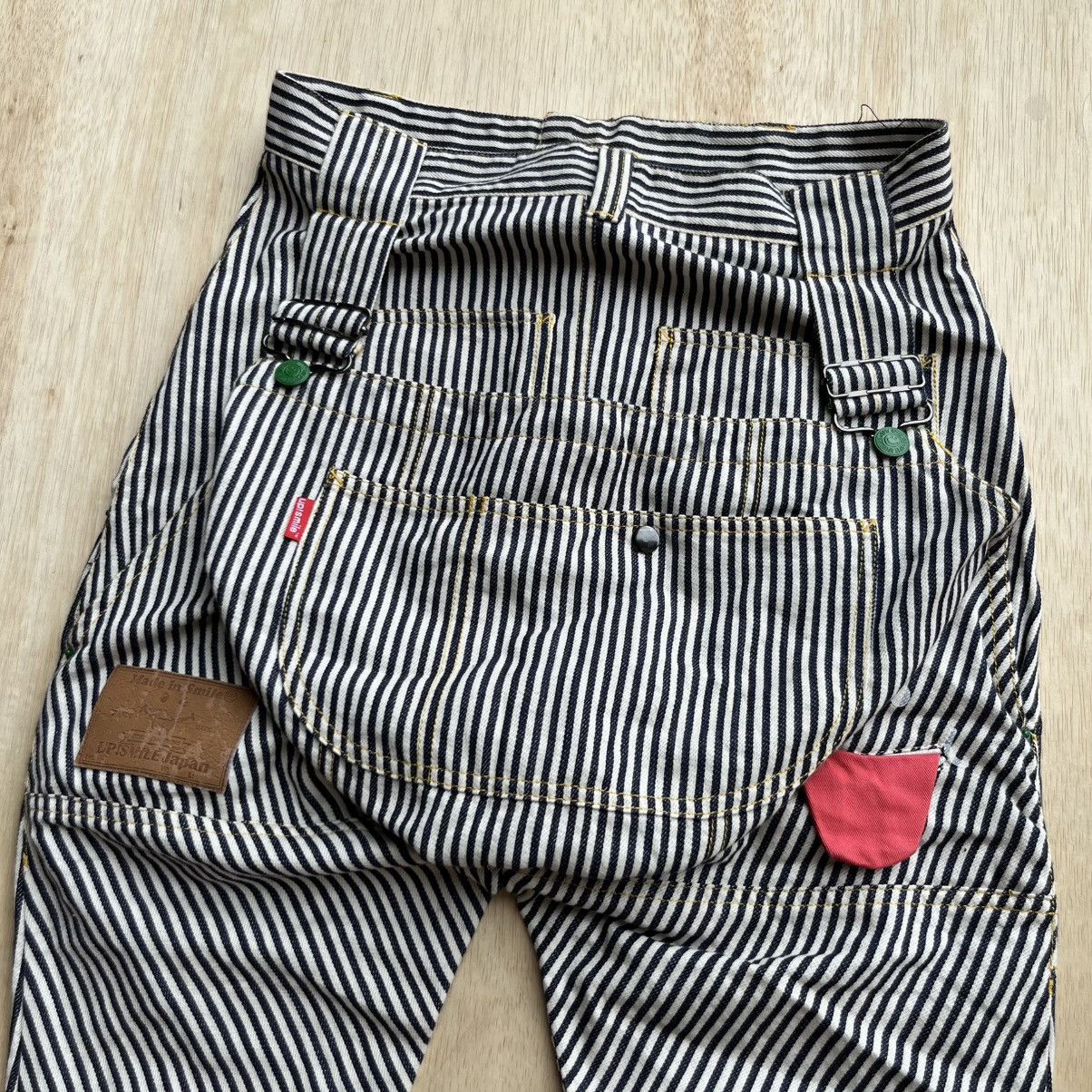 Japanese Brand UP SMILE RHP. DROP CROTCH HICKORI DOUBLE WAIST OVERALL CDG Size US 31 - 2 Thumbnail
