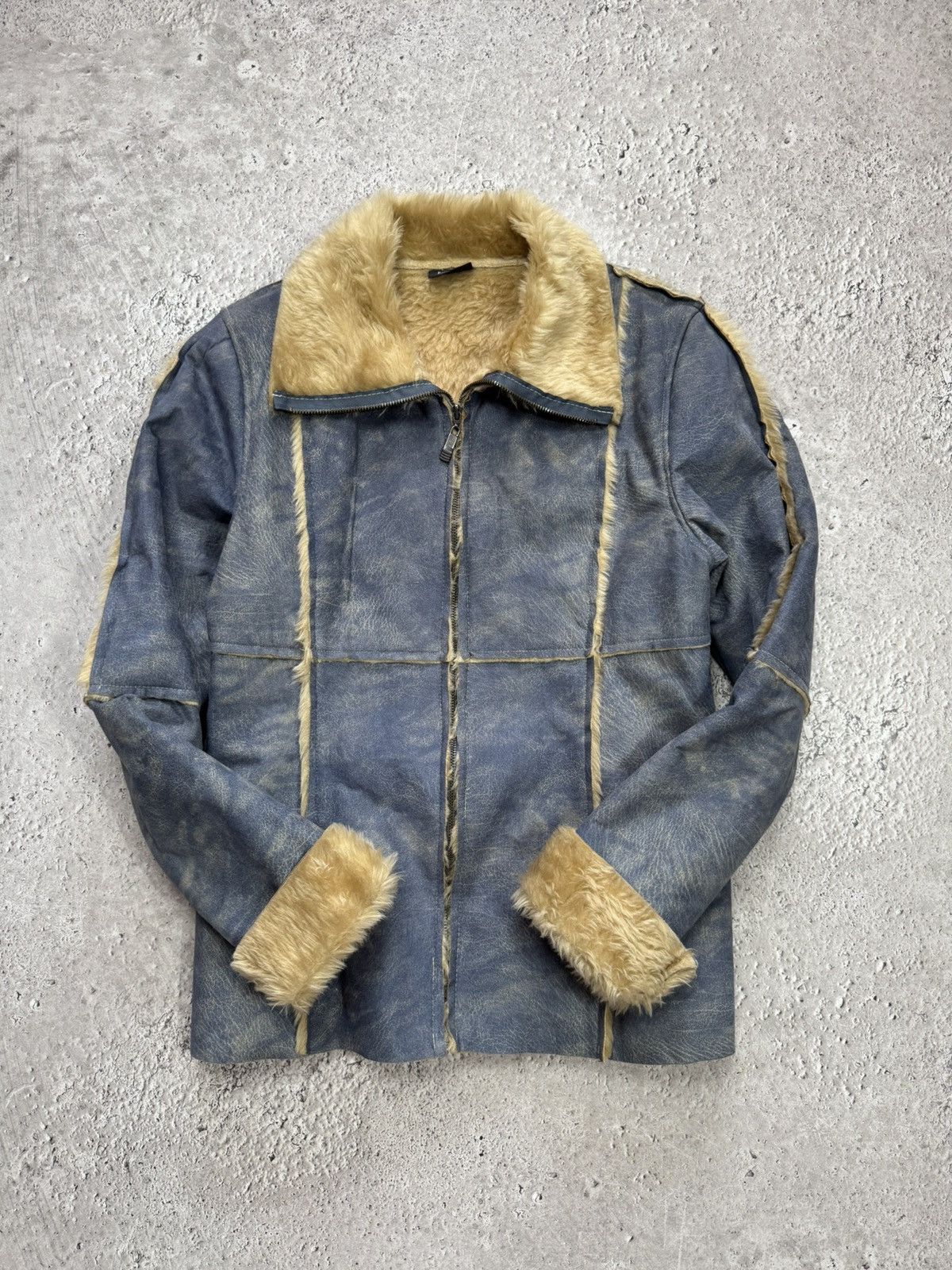 Other Saix Womens Faux Shearling Jacket Fur Lined Zip Coat Size M Size M / US 6-8 / IT 42-44 - 2 Thumbnail