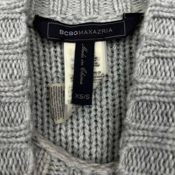 Bcbgmaxazria BCBG Max Azria Sweater XS-S Cable Knit Turtleneck Lambswool Size XS / US 0-2 / IT 36-38 - 7 Thumbnail