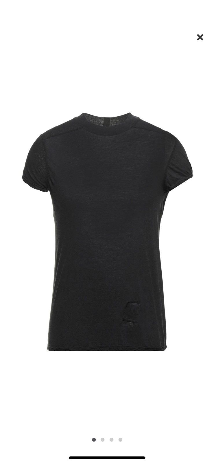image of Rick Owens Sheer T Shirt in Black, Men's (Size Small)