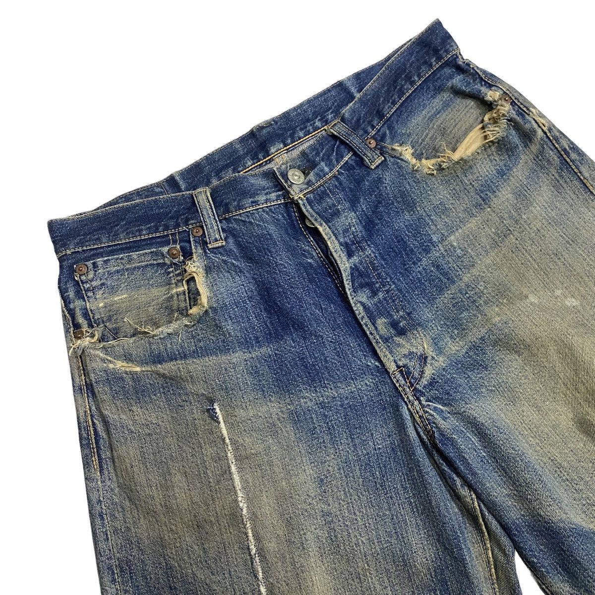 Sugar Cane Sugar Canes selvedge distressed denim homeless Size US 33 - 3 Thumbnail