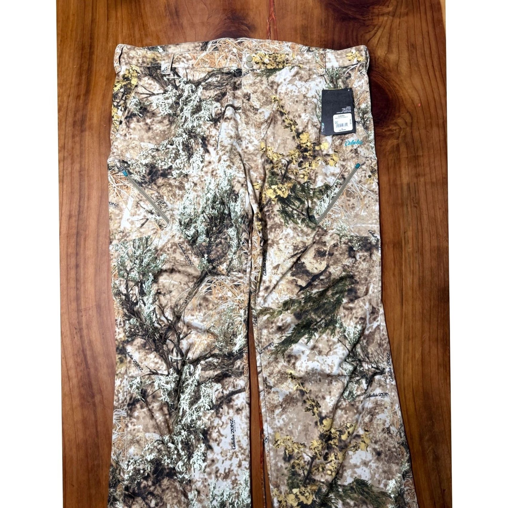 Vintage Cabela's Pants 2XL Mens Camouflage Cotton Polyester Breathable Slash Pocket Casual Chino Straight 32 Inseam Green Vintage: No Size US 44 / EU 60 - 2 Thumbnail