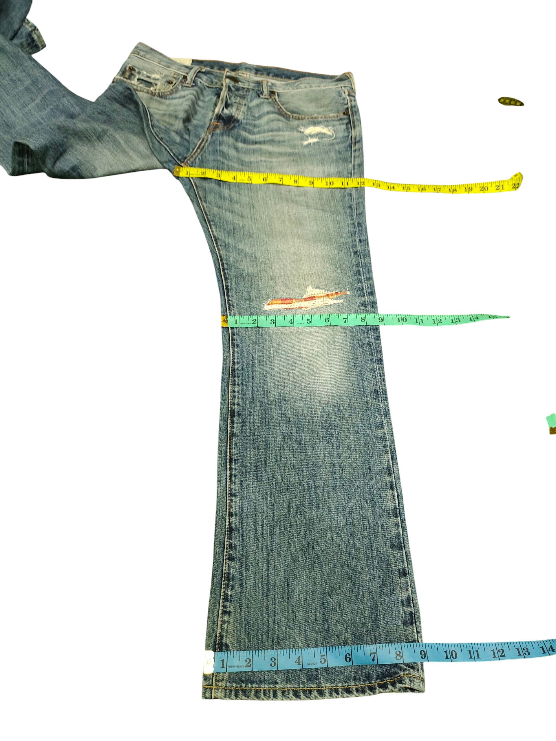 Abercrombie & Fitch Vintage Y2k Abercrombie & Fitch Clawmark Distress Jeans Size US 31 - 19 Thumbnail