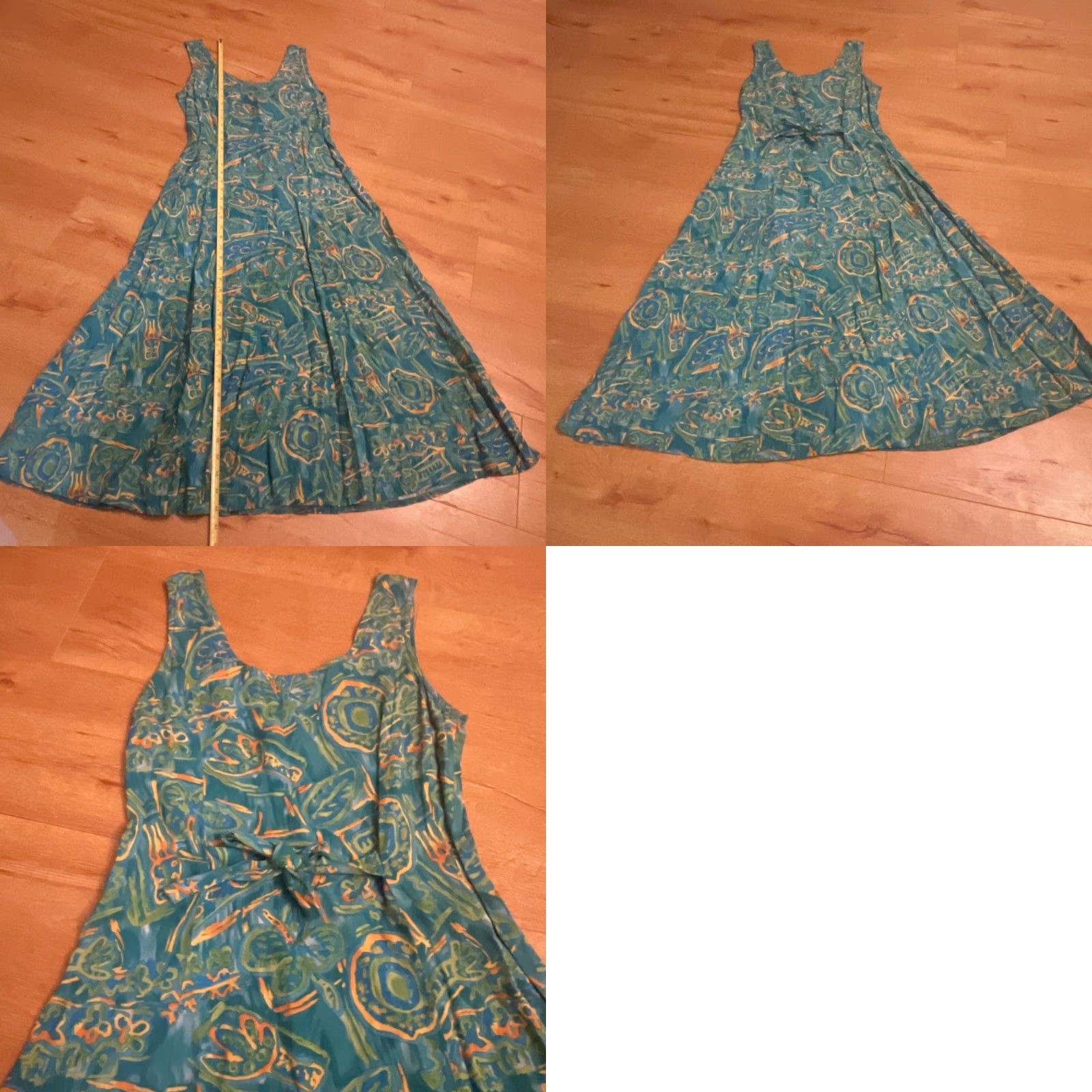 4SDESIGNS VINTAGE Big Hed Designs Hawaiian Sheath Dress Small S/M Green Blue Tropical 1990s Cruise Day Dress Womens Size S / US 4 / IT 40 - 8 Thumbnail