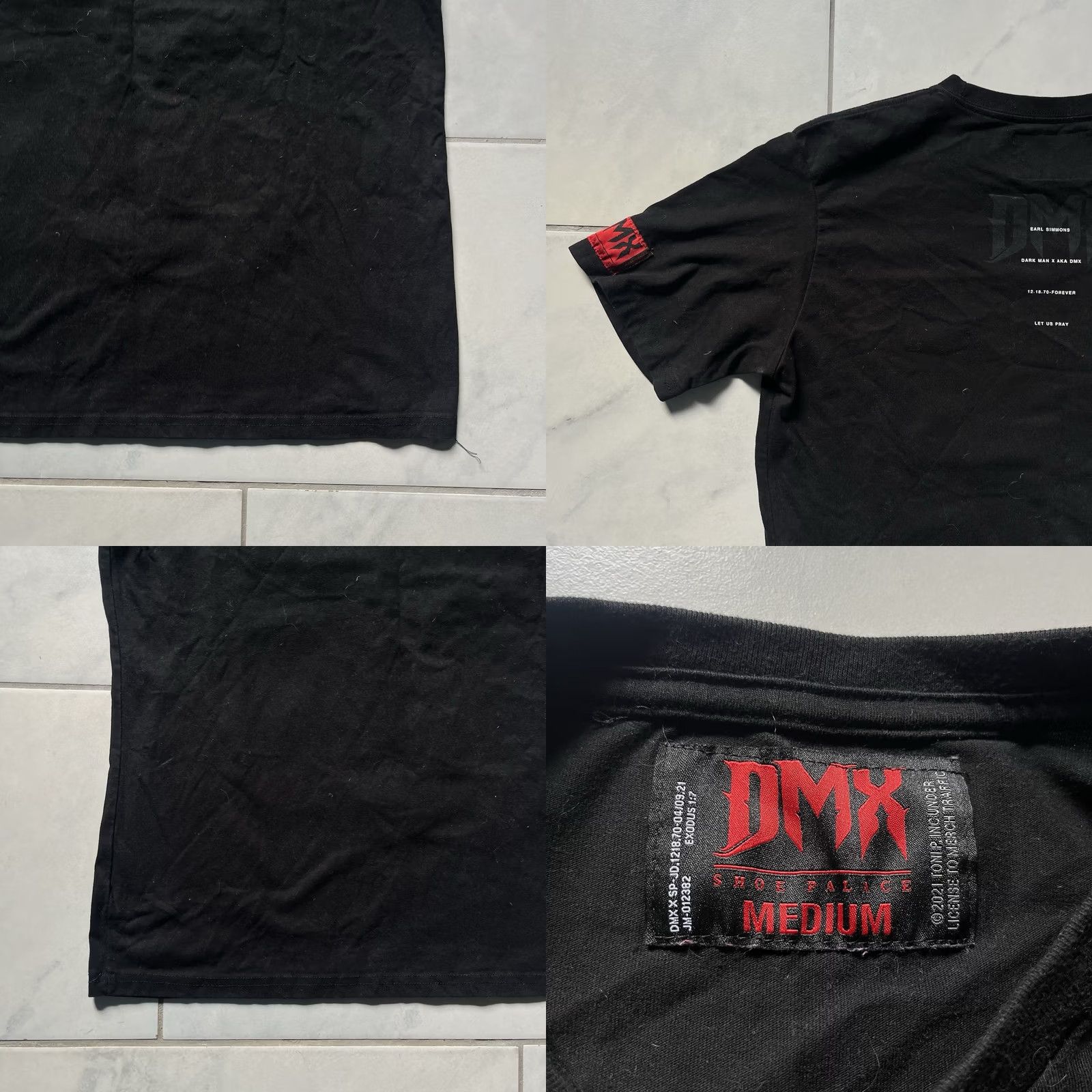 Palace Shoe Palace DMX Shirt Mens Medium Black Red Graphic Print Logo USA Crew Neck Short Sleeve T-Shirt Size US M / EU 48-50 / 2 - 9 Thumbnail