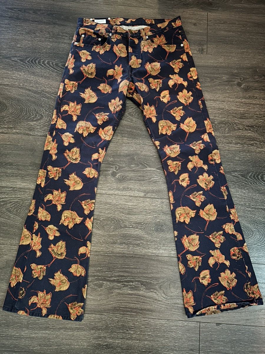 image of Dries Van Noten Flared Floral Hugar Denim, Men's (Size 31)