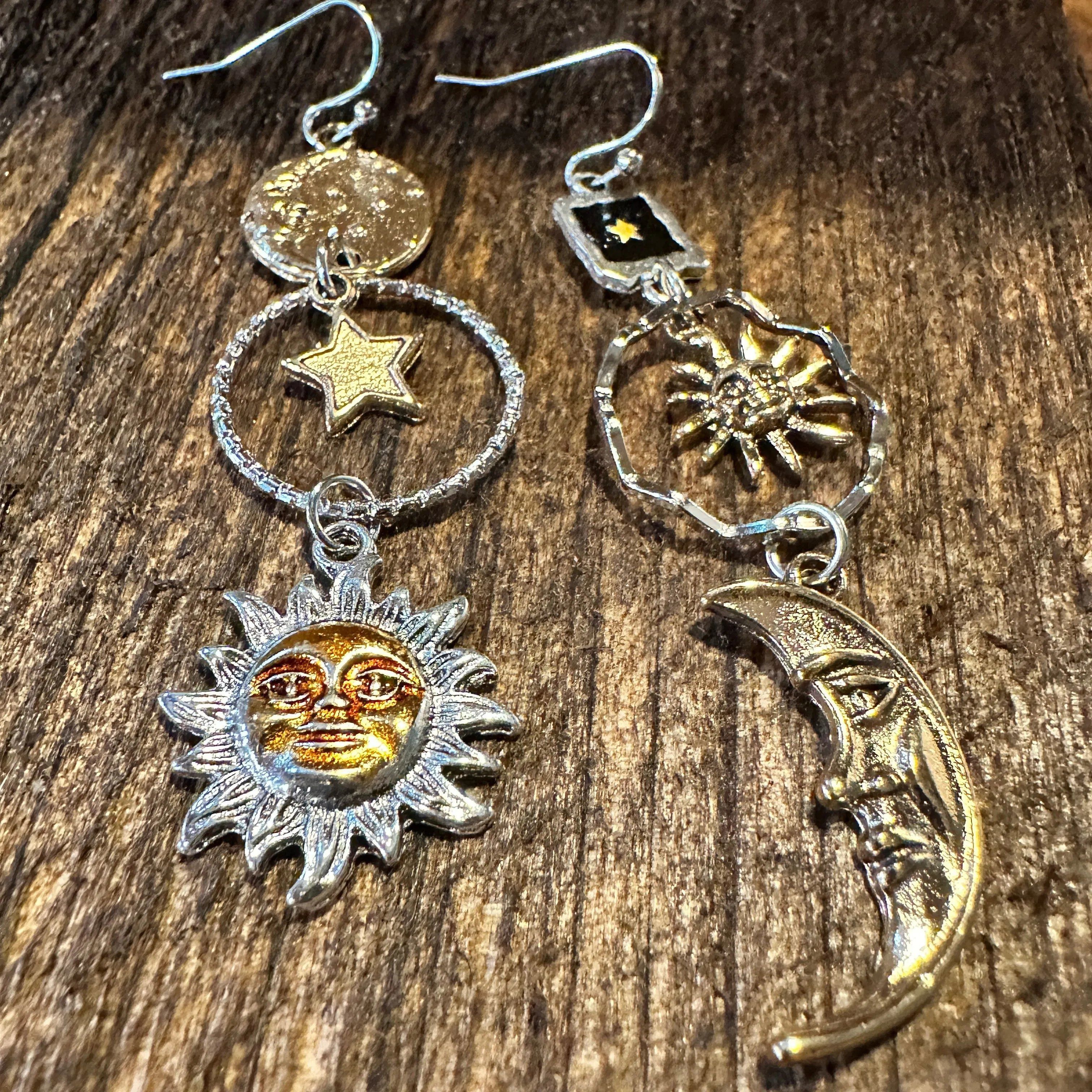 Other Boho Hippie Western Sun & Moon Celestial Delicate Silver Dro Size ONE SIZE - 5 Thumbnail