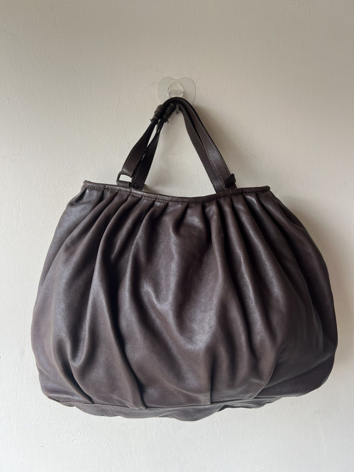 Leather Vintage SPIGA Italy Patina Brown Leather Bag Size ONE SIZE - 20 Thumbnail