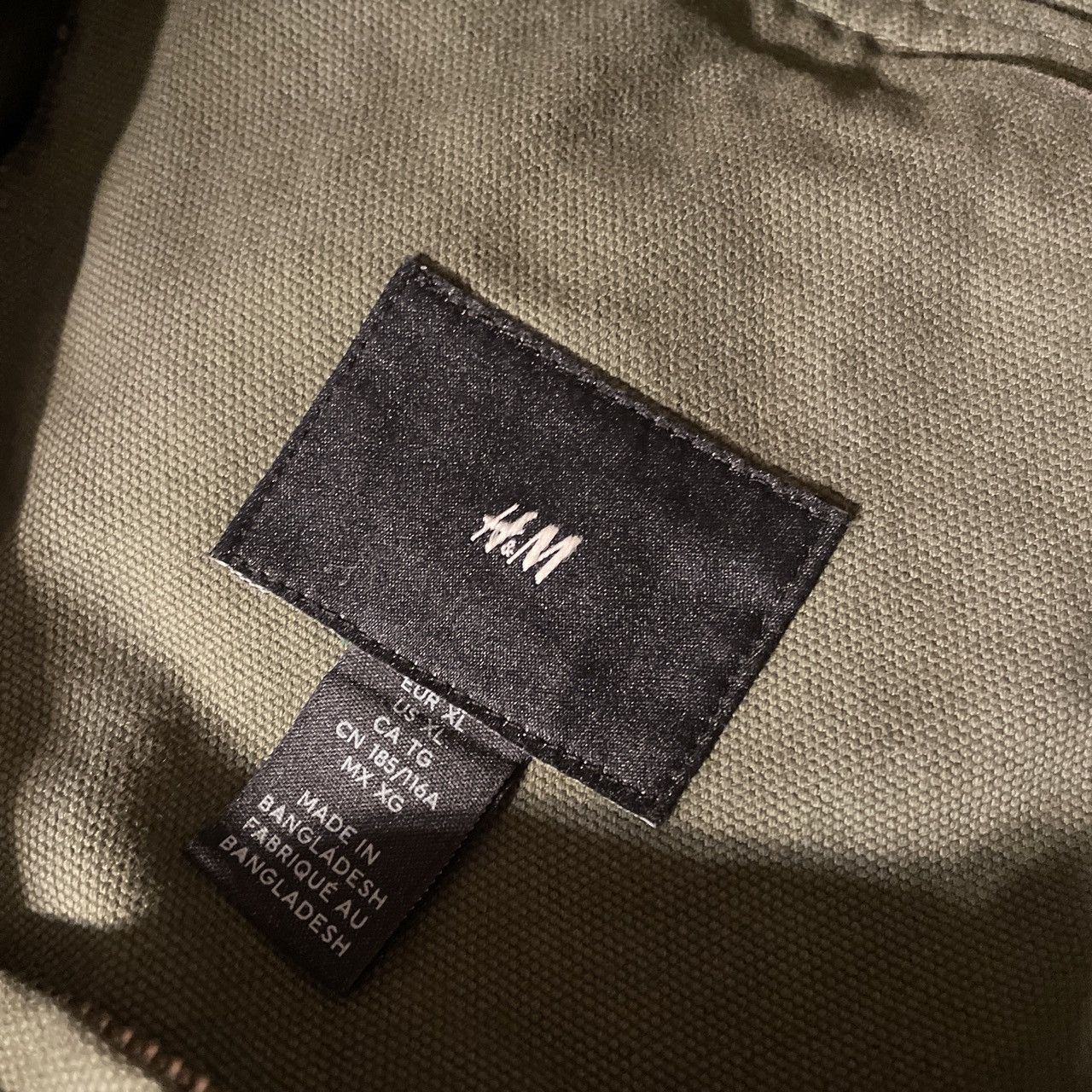 H&M H&M Olive Green Distressed Work Utility Jacket Size US XL / EU 56 / 4 - 4 Thumbnail
