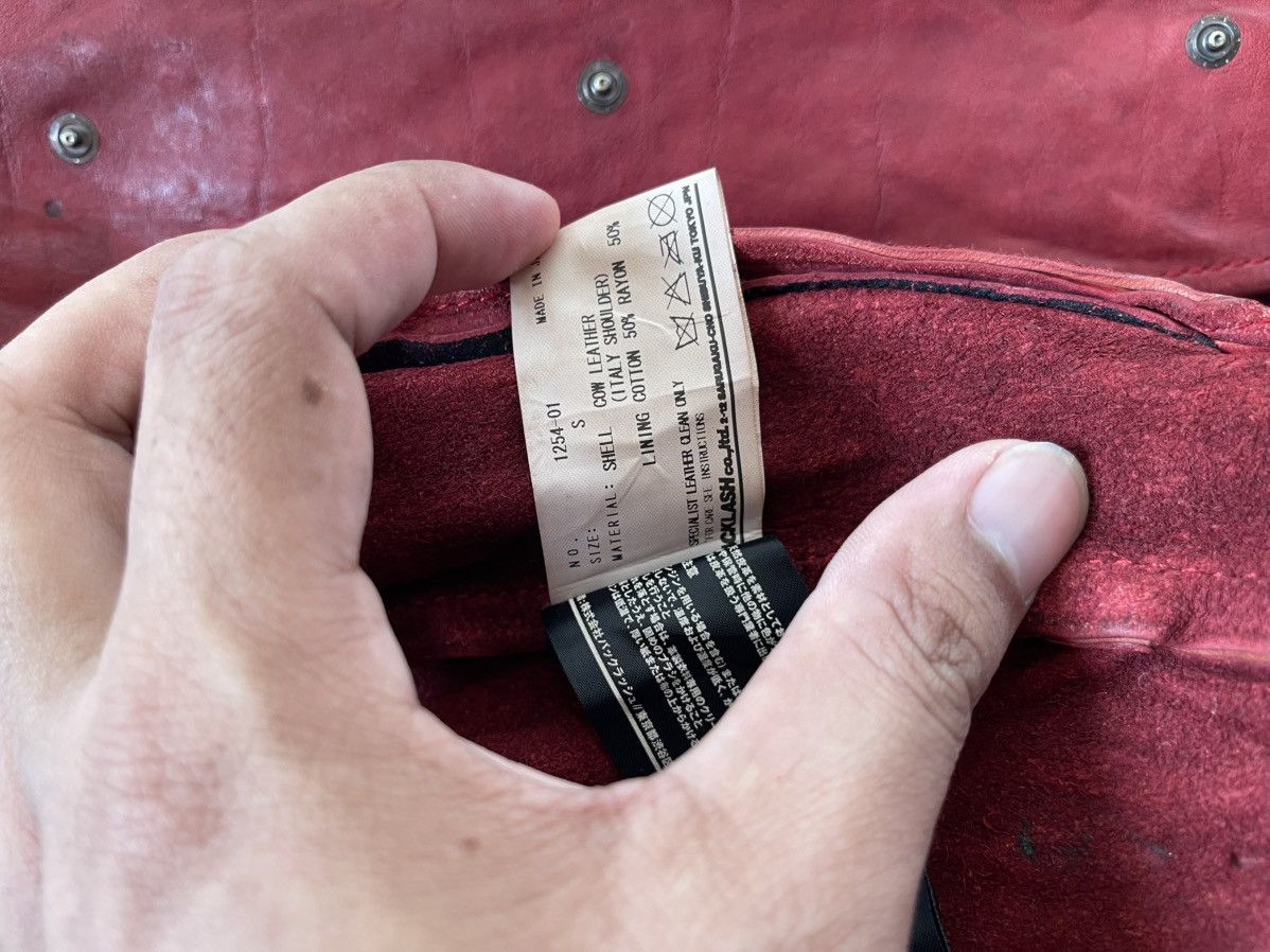 Isamu Katayama Backlash Isamu Katayama Backlash Red Leather Biker Jacket Size US XS / EU 42 / 0 - 24 Thumbnail