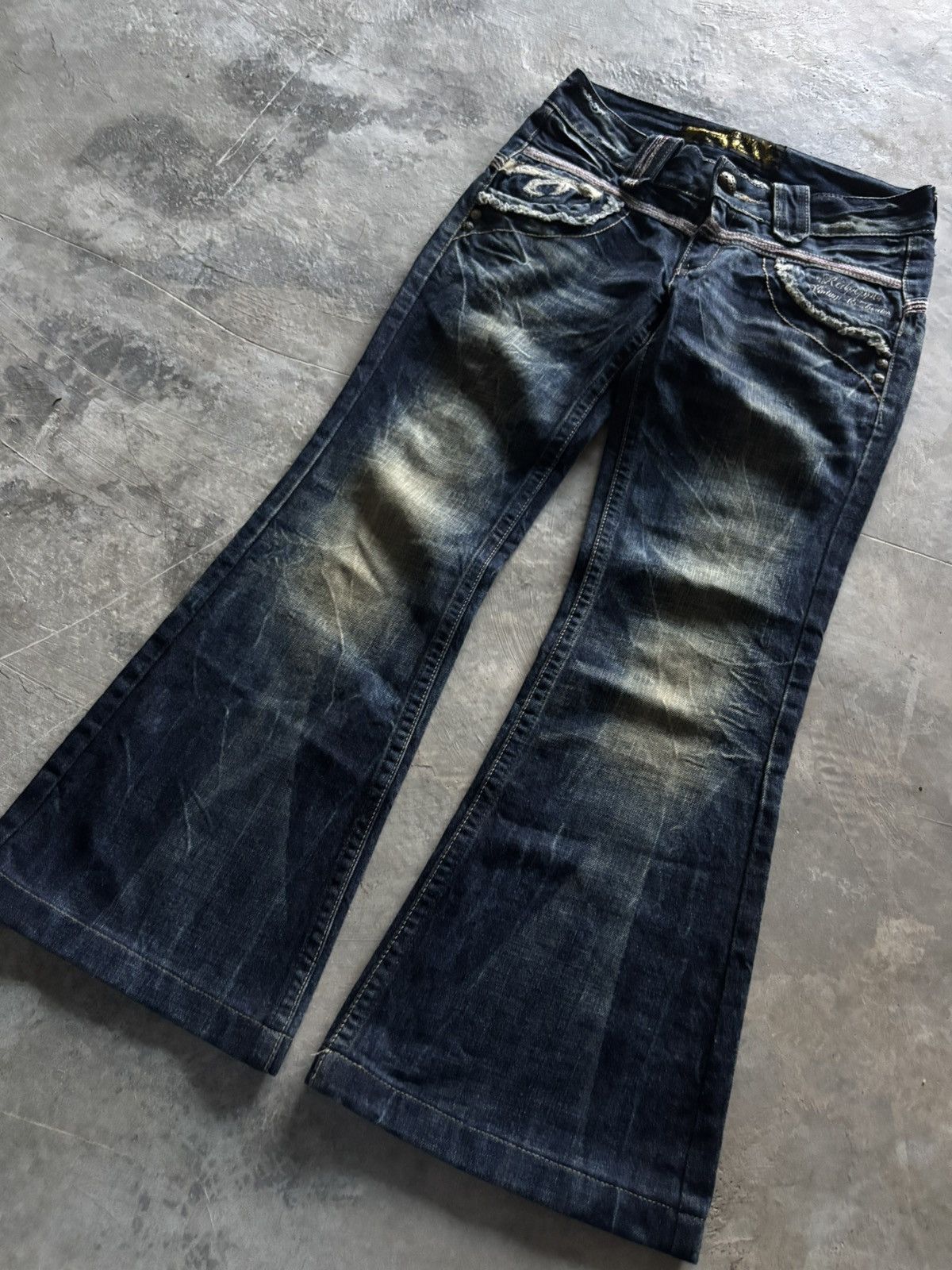 If Six Was Nine RED PEPPER FLARE LOW RISE WING BACK POCKET JAPANESE RUSTY Size US 30 / EU 46 - 13 Thumbnail