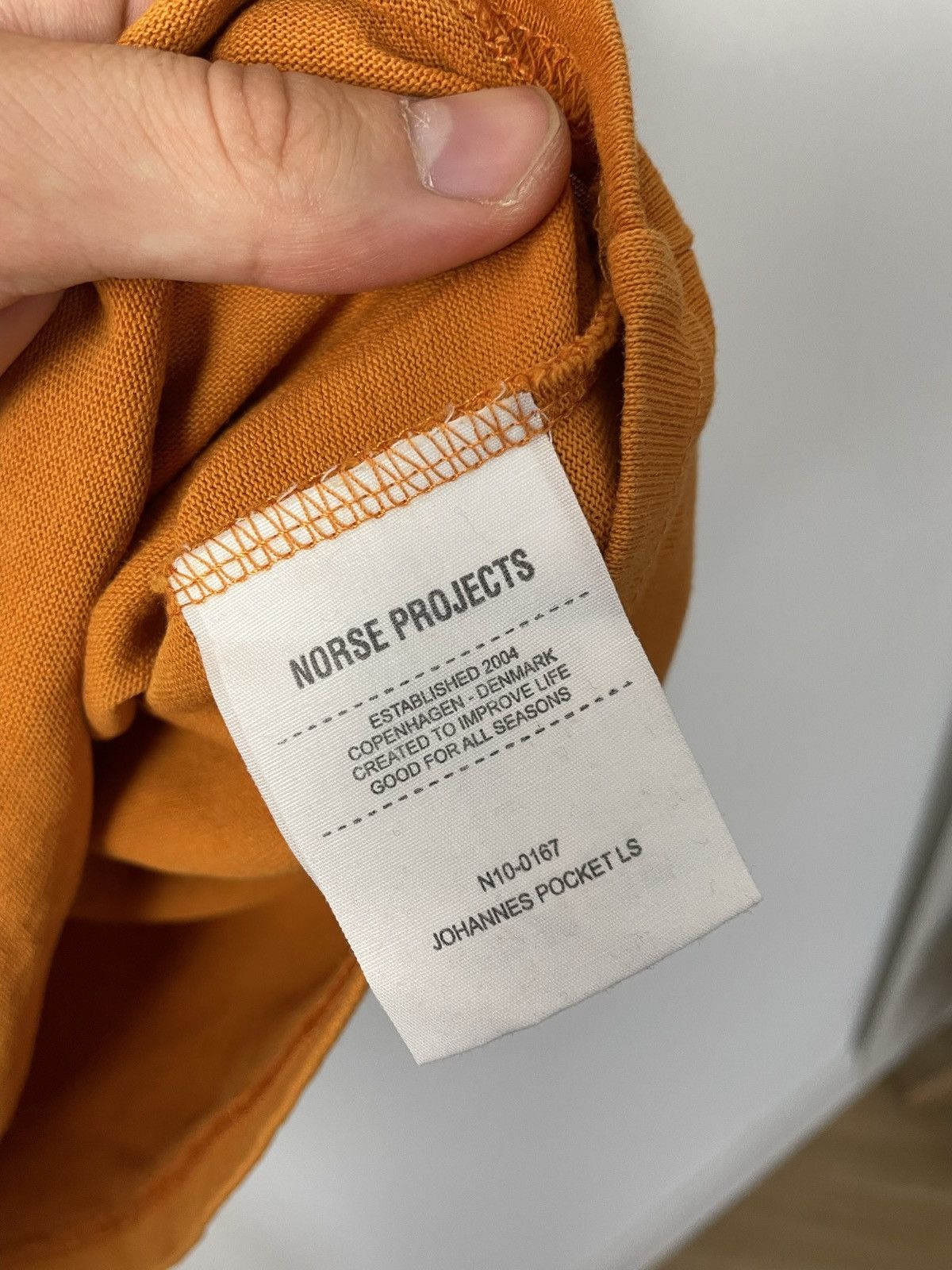 Norse Projects Norse Project Casual Orange Basic Ls Pocket High Quality Size US L / EU 52-54 / 3 - 5 Thumbnail