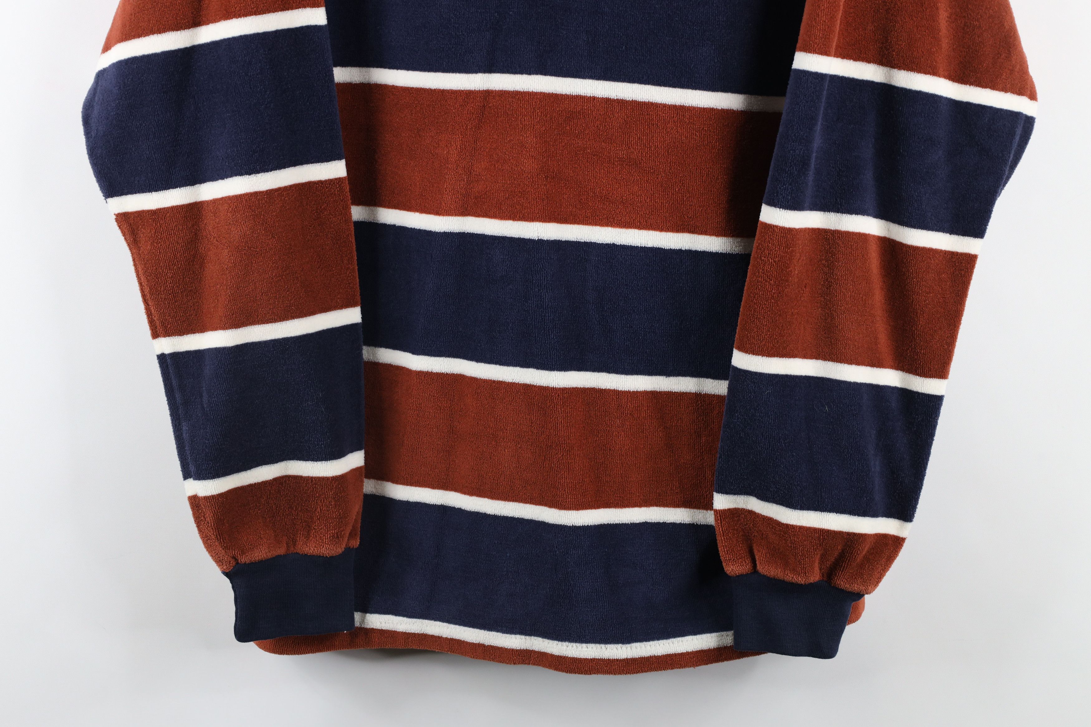 Vintage Vintage 70s Streetwear Block Terry Cloth Long Sleeve Polo Size US L / EU 52-54 / 3 - 3 Thumbnail