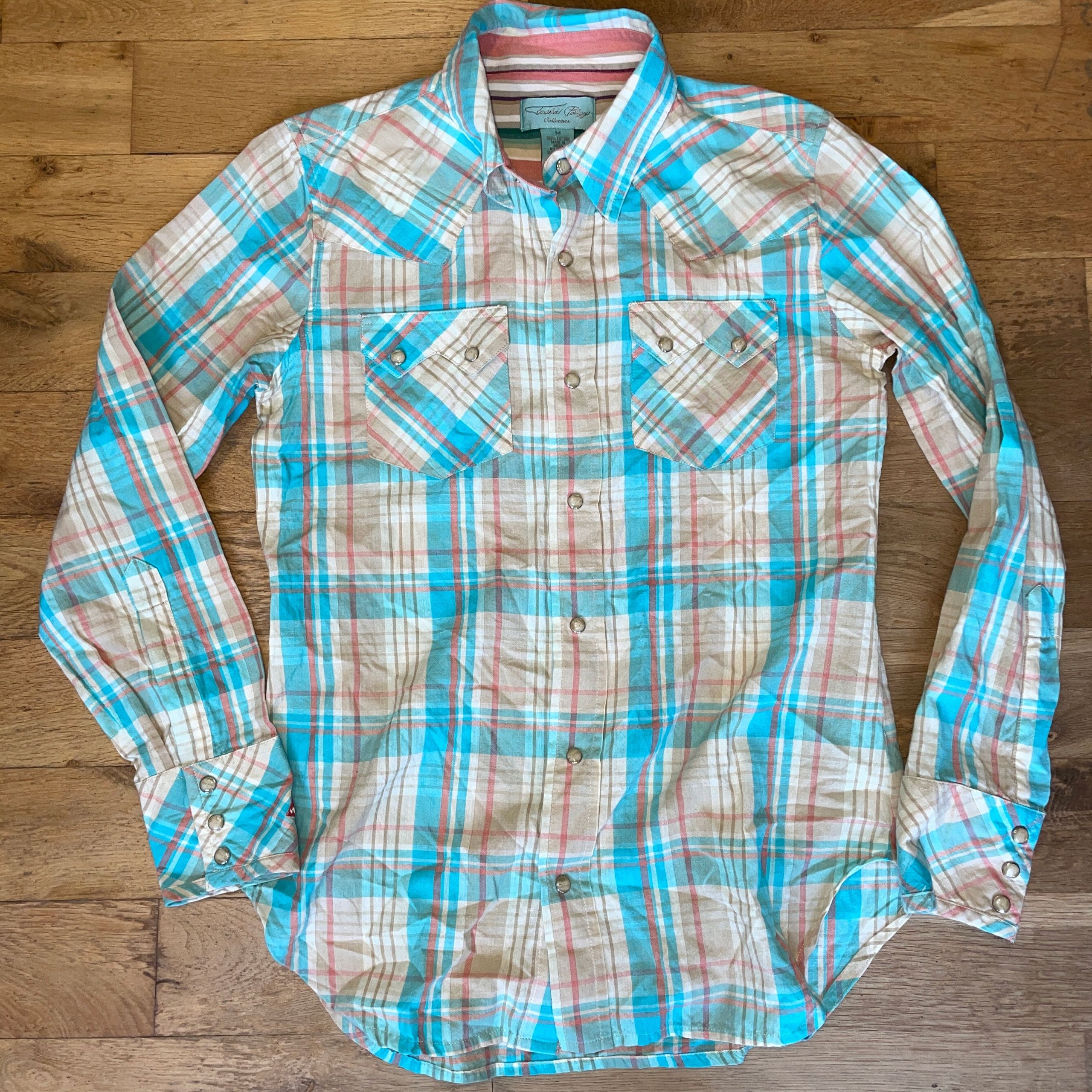 Japanese Brand × Vintage TASHA POLIZZI MEN'S SHIRT LONG SLEEVE 100% COTTON Size M Size US M / EU 48-50 / 2 - 1 Thumbnail