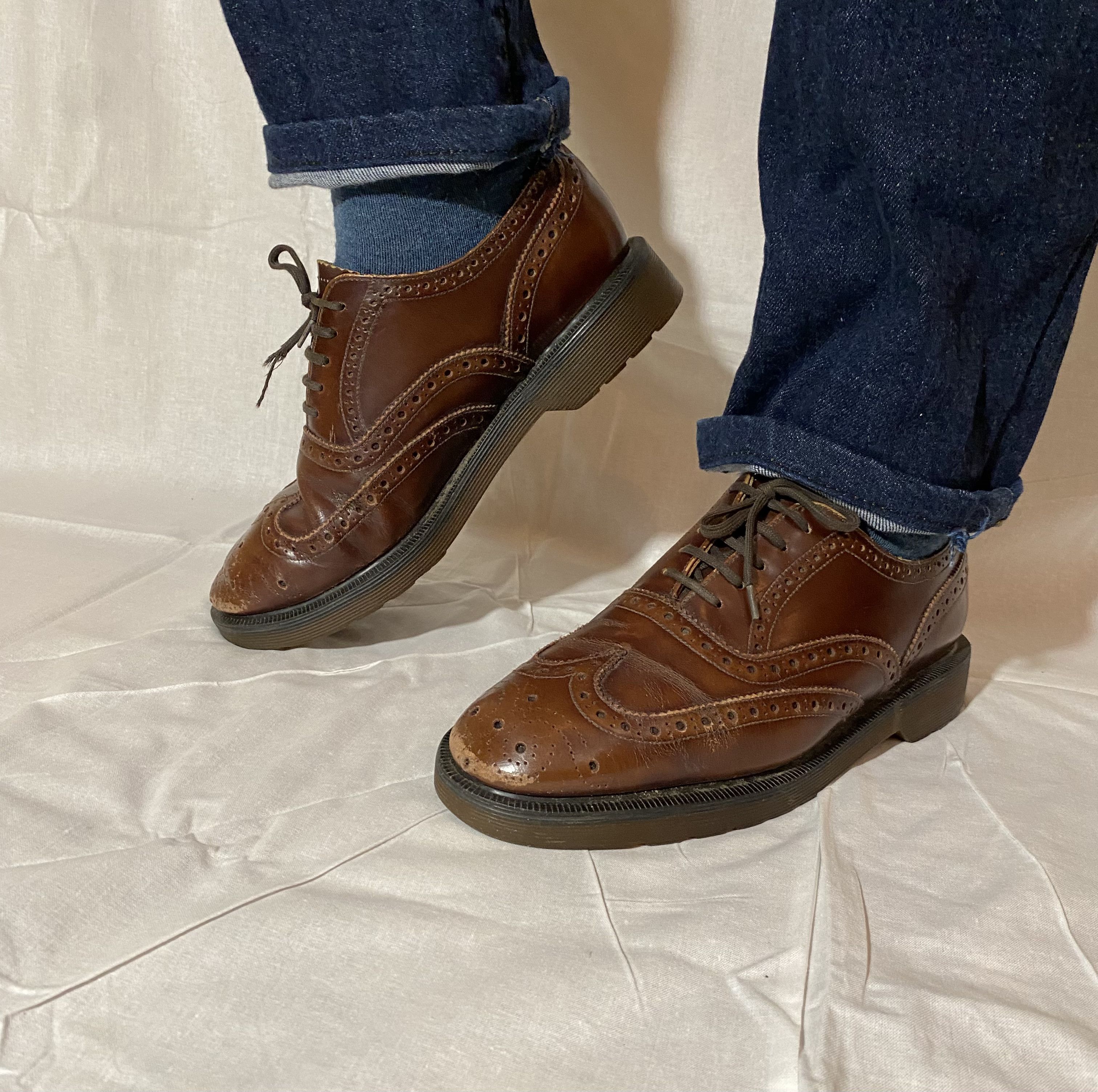 Dr. Martens Dr Martens Brown Brogue Shoes Made In England Size US 8 / EU 41 - 1 Thumbnail