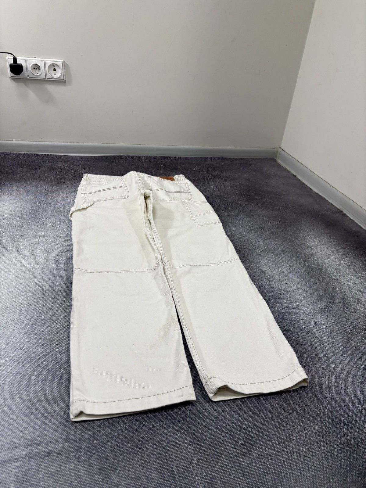 Jaded London Jaded London Double Knee Y2K Off White Skate Fit Baggy Jeans Size US 32 / EU 48 - 13 Thumbnail
