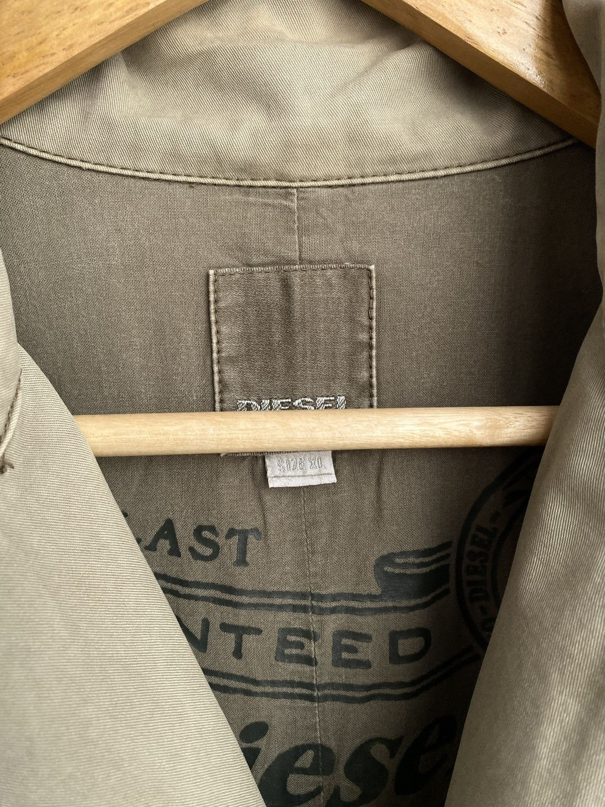 Diesel × Vintage Vintage Diesel Workwear Blazer Jacket Faded Khaki Military Size US S / EU 44-46 / 1 - 9 Thumbnail