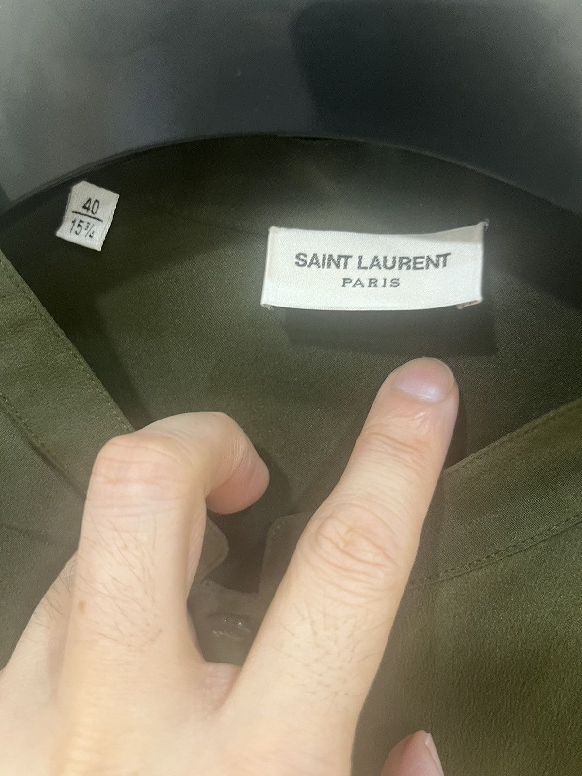 Saint Laurent Paris silk tunic shirt collar size40 in green Size US M / EU 48-50 / 2 - 6 Thumbnail