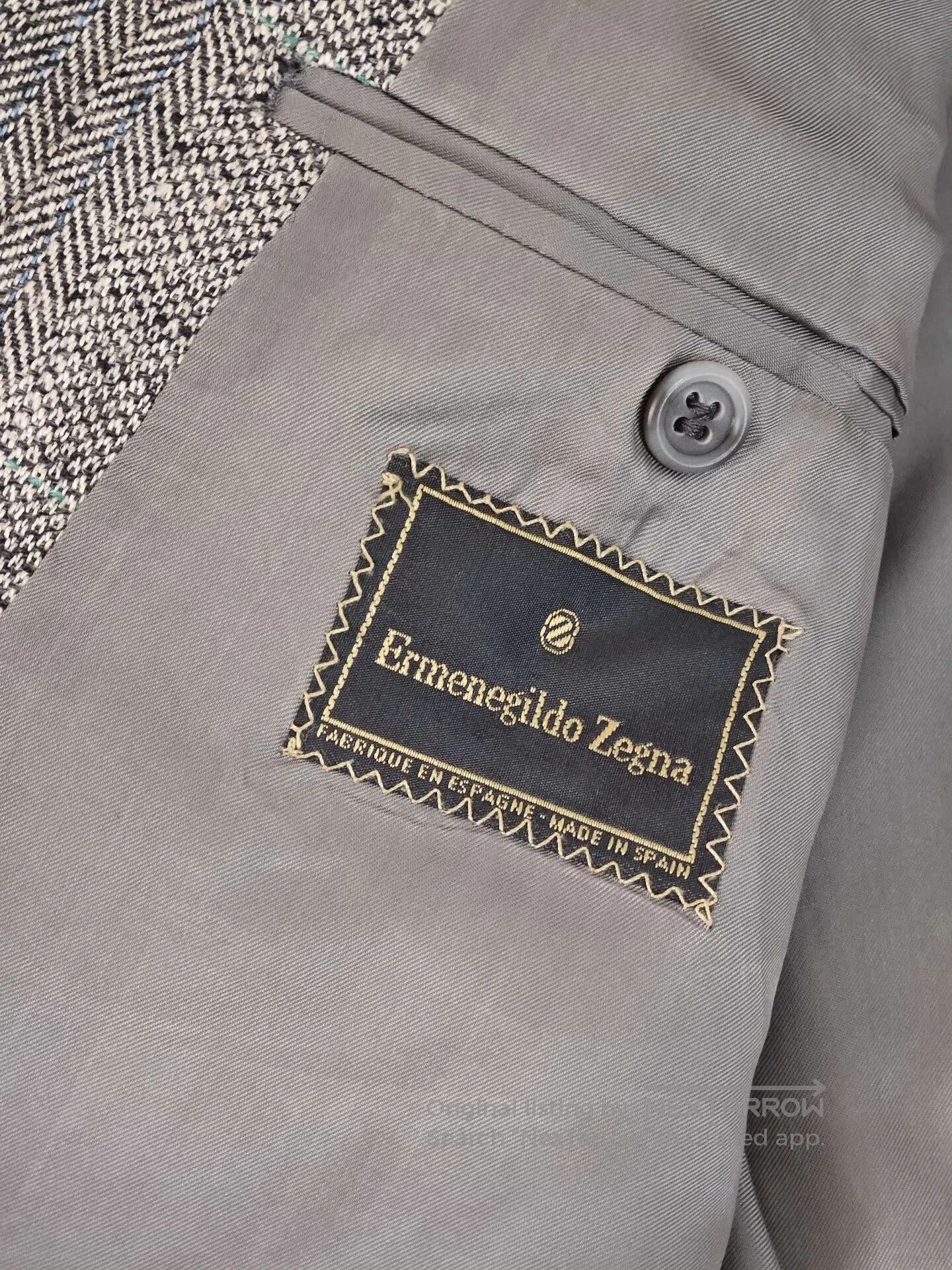 Ermenegildo Zegna Zegna Gray Wool Linen Blazer. Size US M / EU 48-50 / 2 - 7 Thumbnail